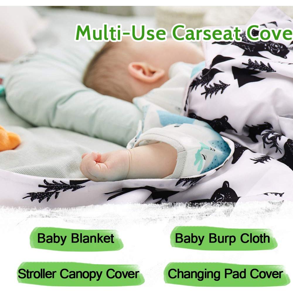 Funda para Asiento de Auto Bebé TANOFAR Oso con Peekaboo