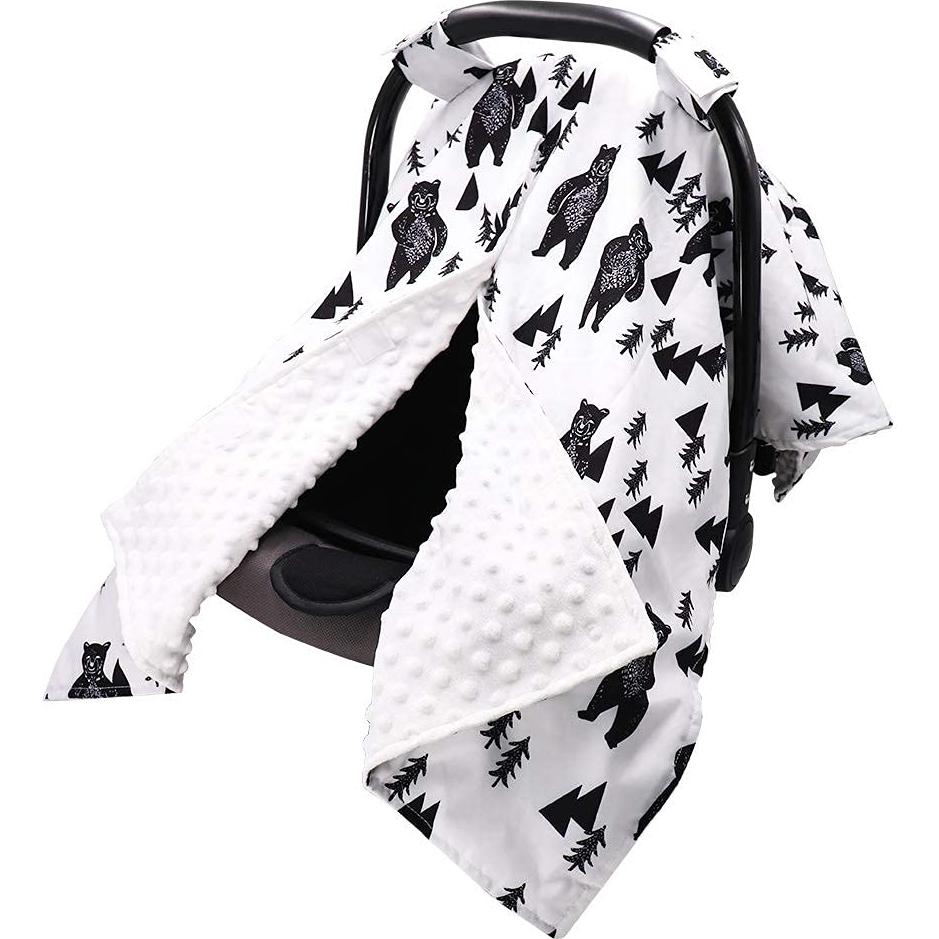 Funda para Asiento de Auto Bebé TANOFAR Oso con Peekaboo