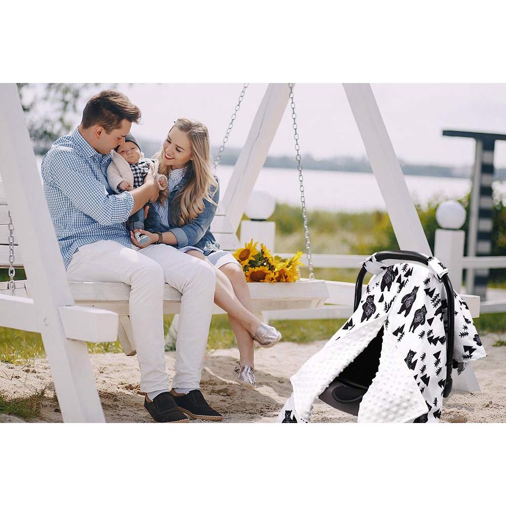 Funda para Asiento de Auto Bebé TANOFAR Oso con Peekaboo