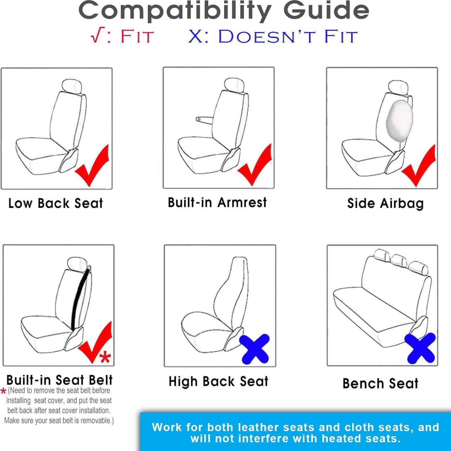 Cubierta de Asiento de Coche Champlus Piel Sintética Ajuste Universal