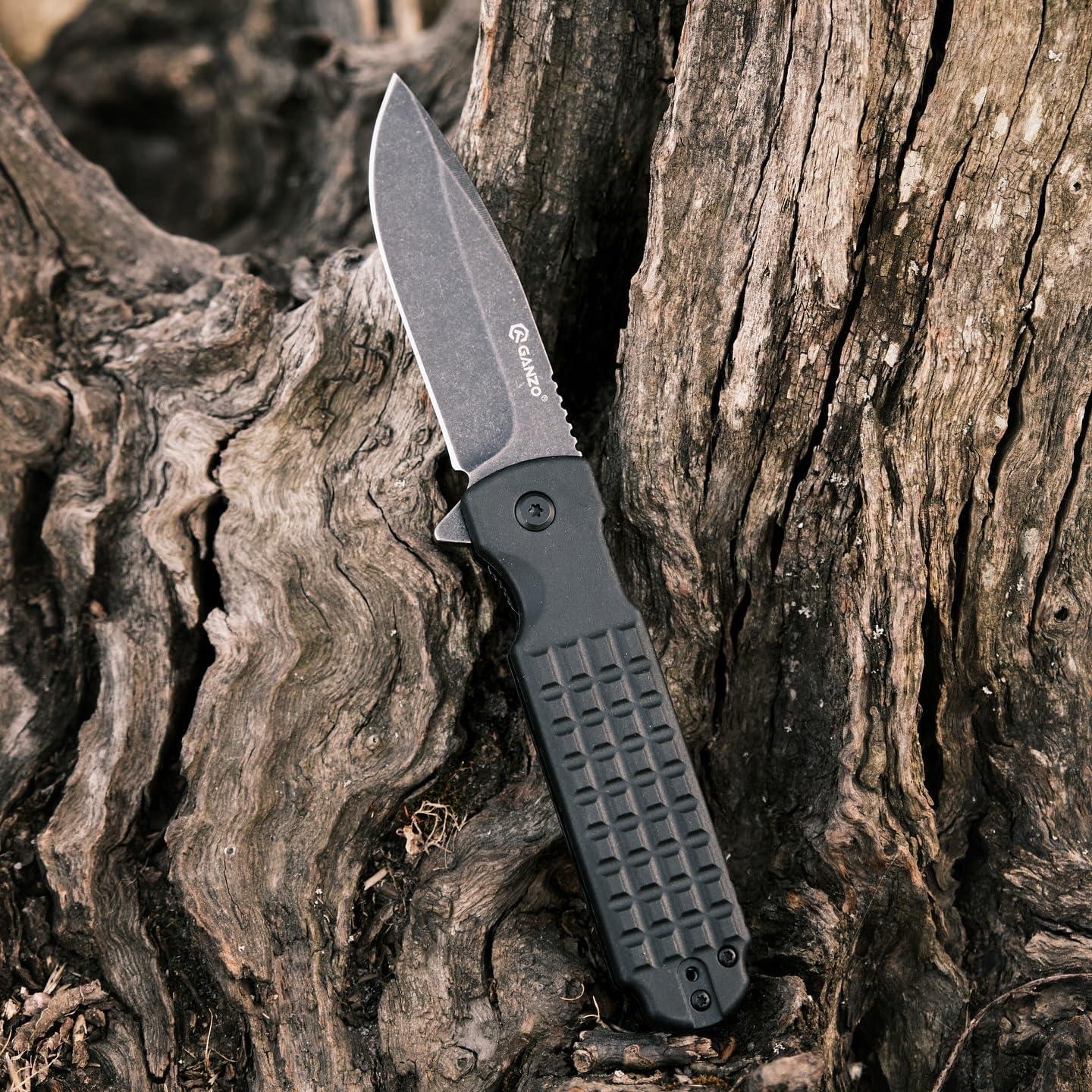 Cuchillo Plegable Ganzo G627-BK EDC 20.13cm Acero 8CR14 Negro