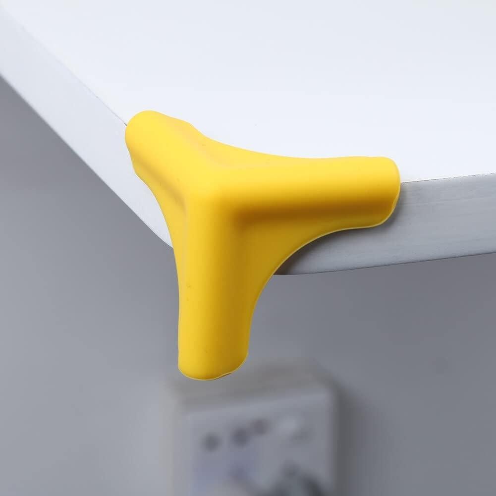 4 Protectores de Esquinas de Silicona Zjyufy para Muebles Negros