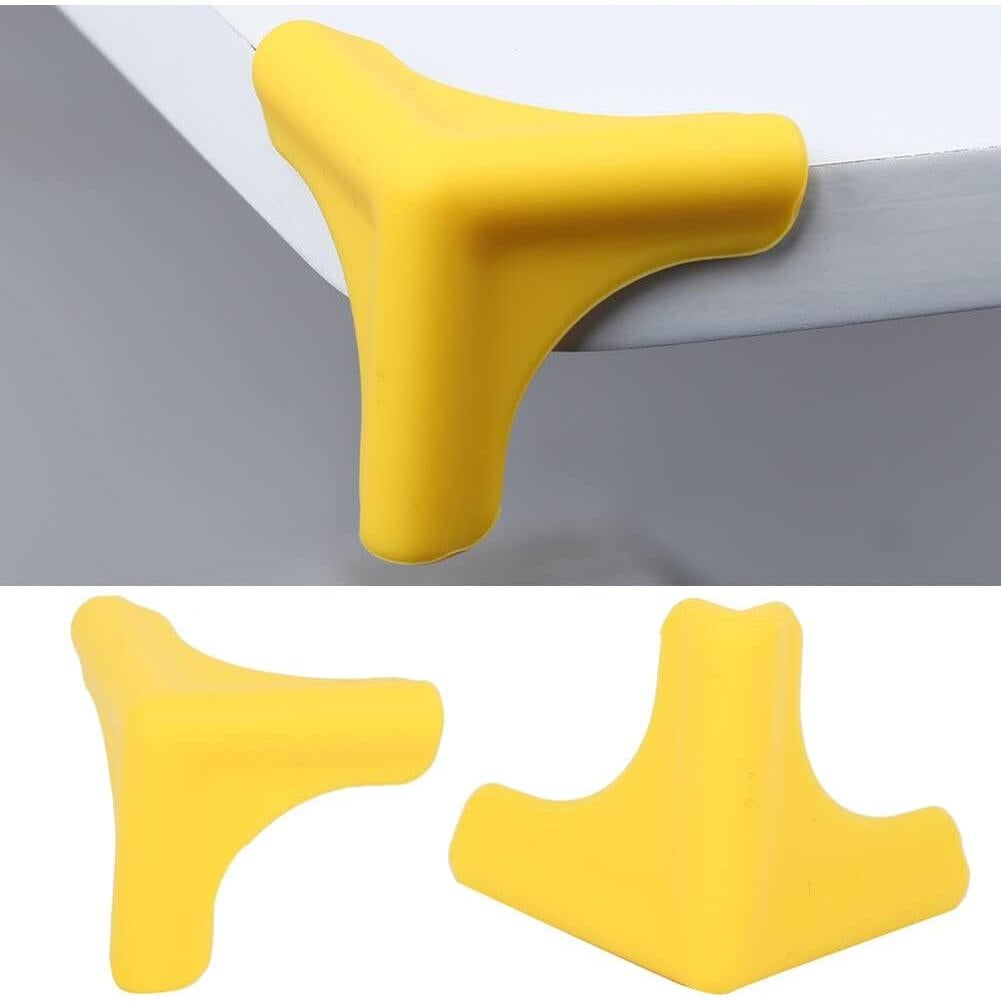 4 Protectores de Esquinas de Silicona Zjyufy para Muebles Negros