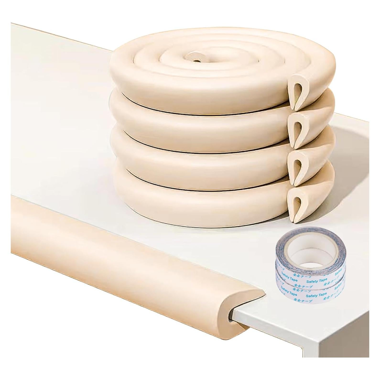 Protectores de Bordes para Bebés Fozobaiy 2.4m Espuma Beige