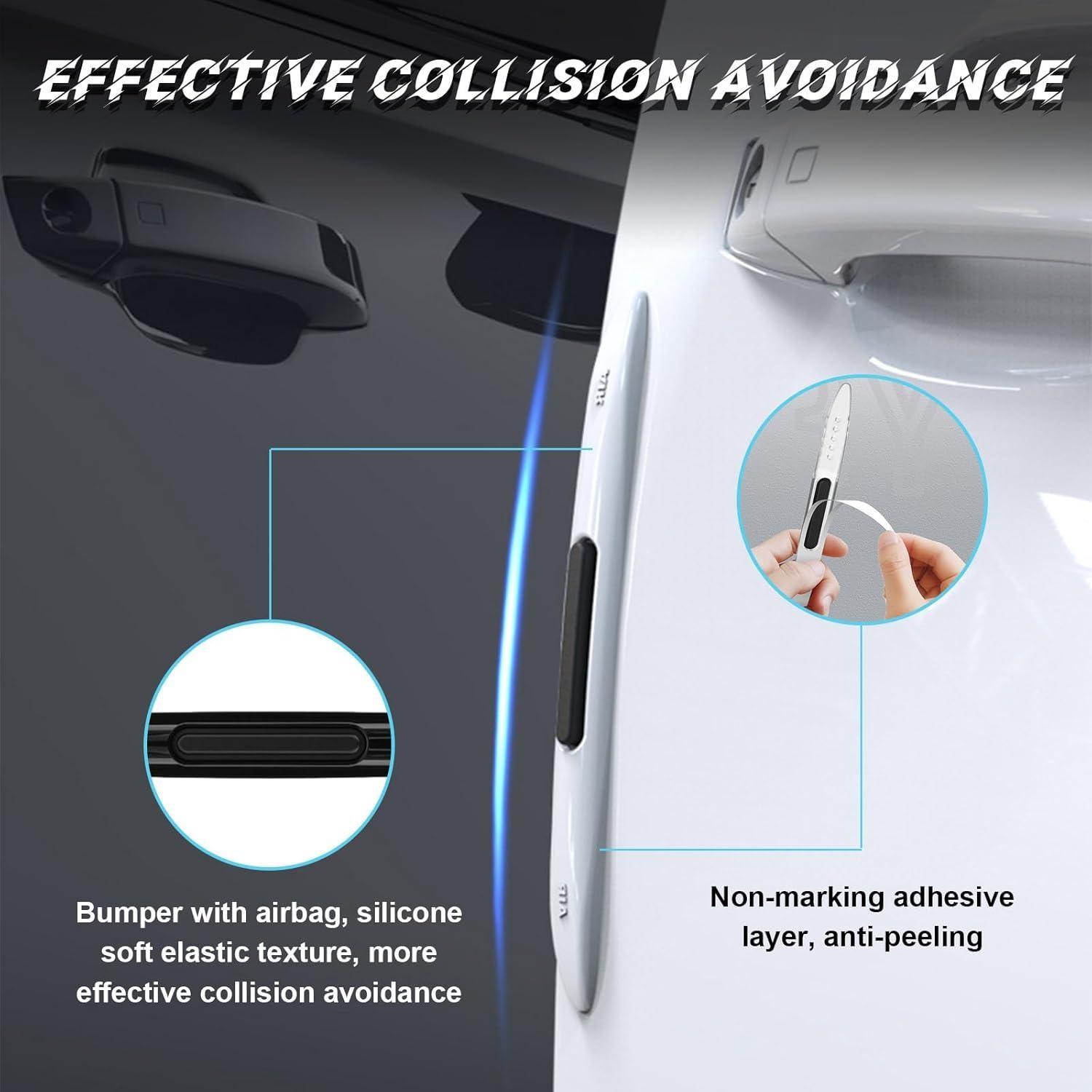 4 Protectores de Bisel de Puerta de Auto Suvnie - Anticolisión