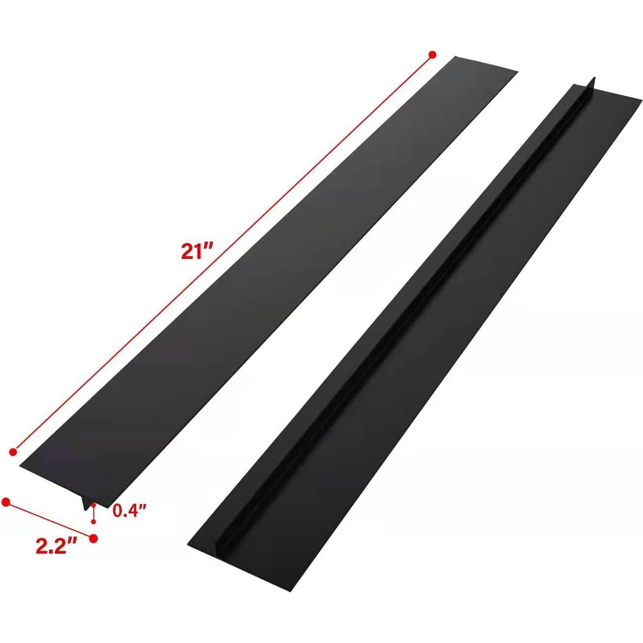 Cubierta de Espacio Cocina Silicona CozyKit 53.3cm Negro (2 Piezas)