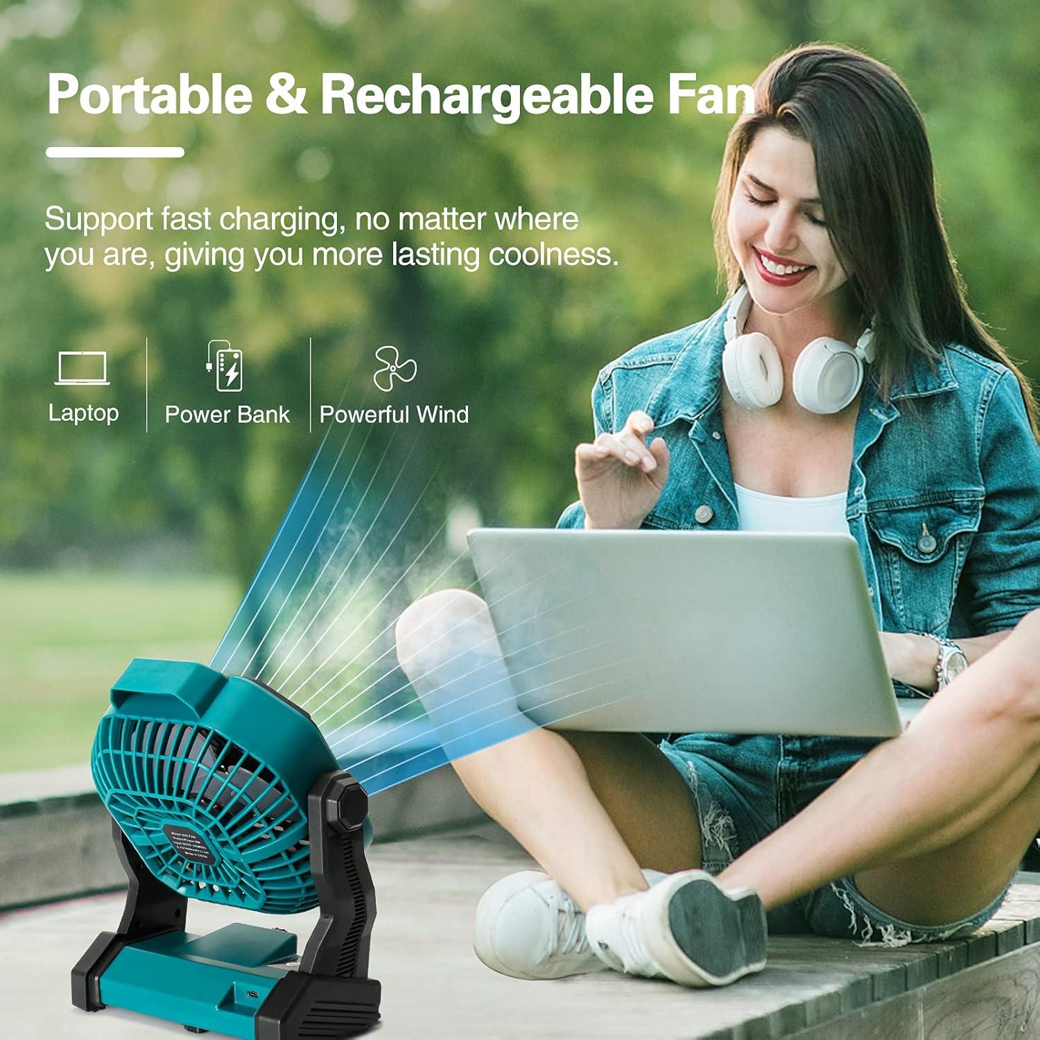 Ventilador Portátil CONBOLA X20 Recargable 10400mAh Verde