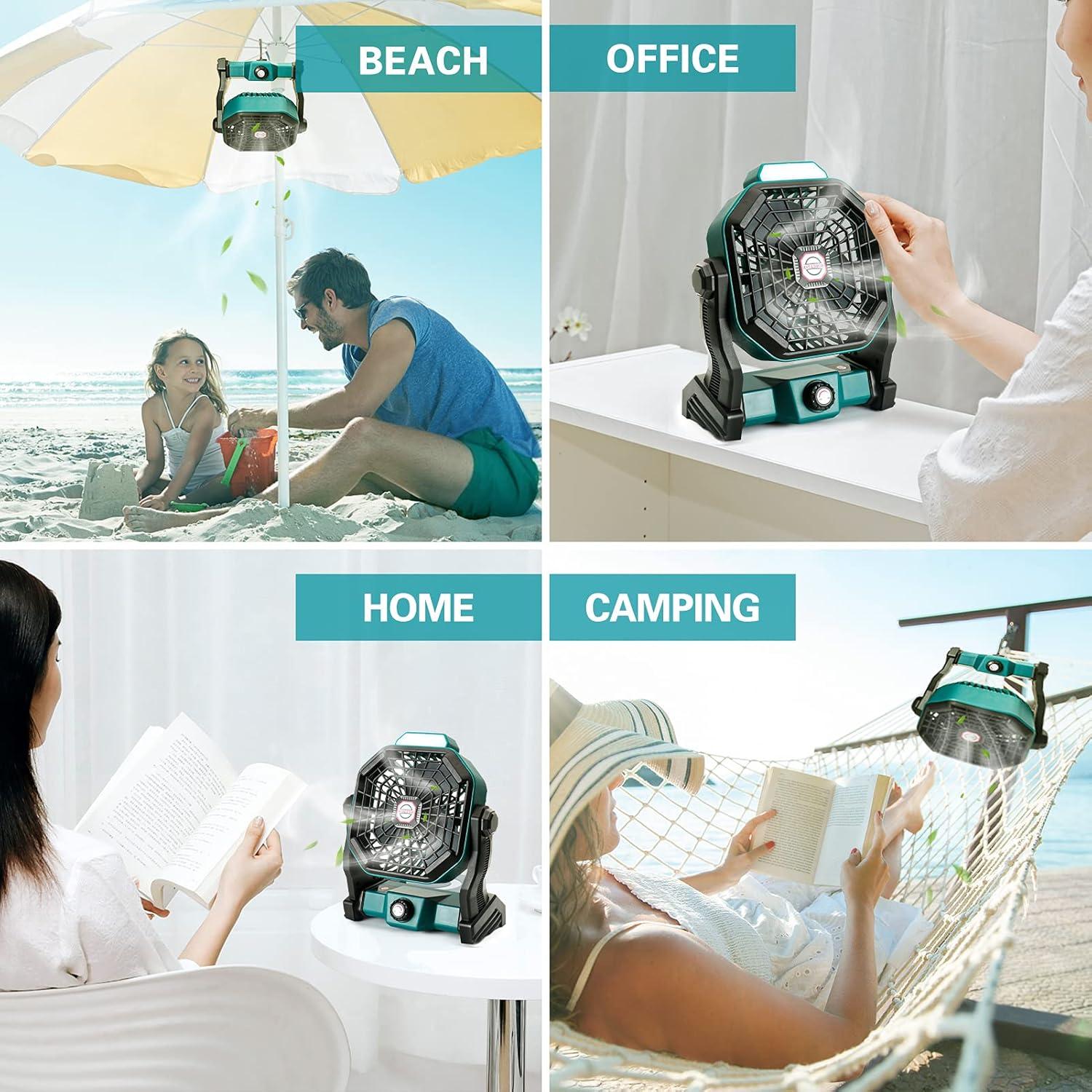 Ventilador Portátil CONBOLA X20 Recargable 10400mAh Verde