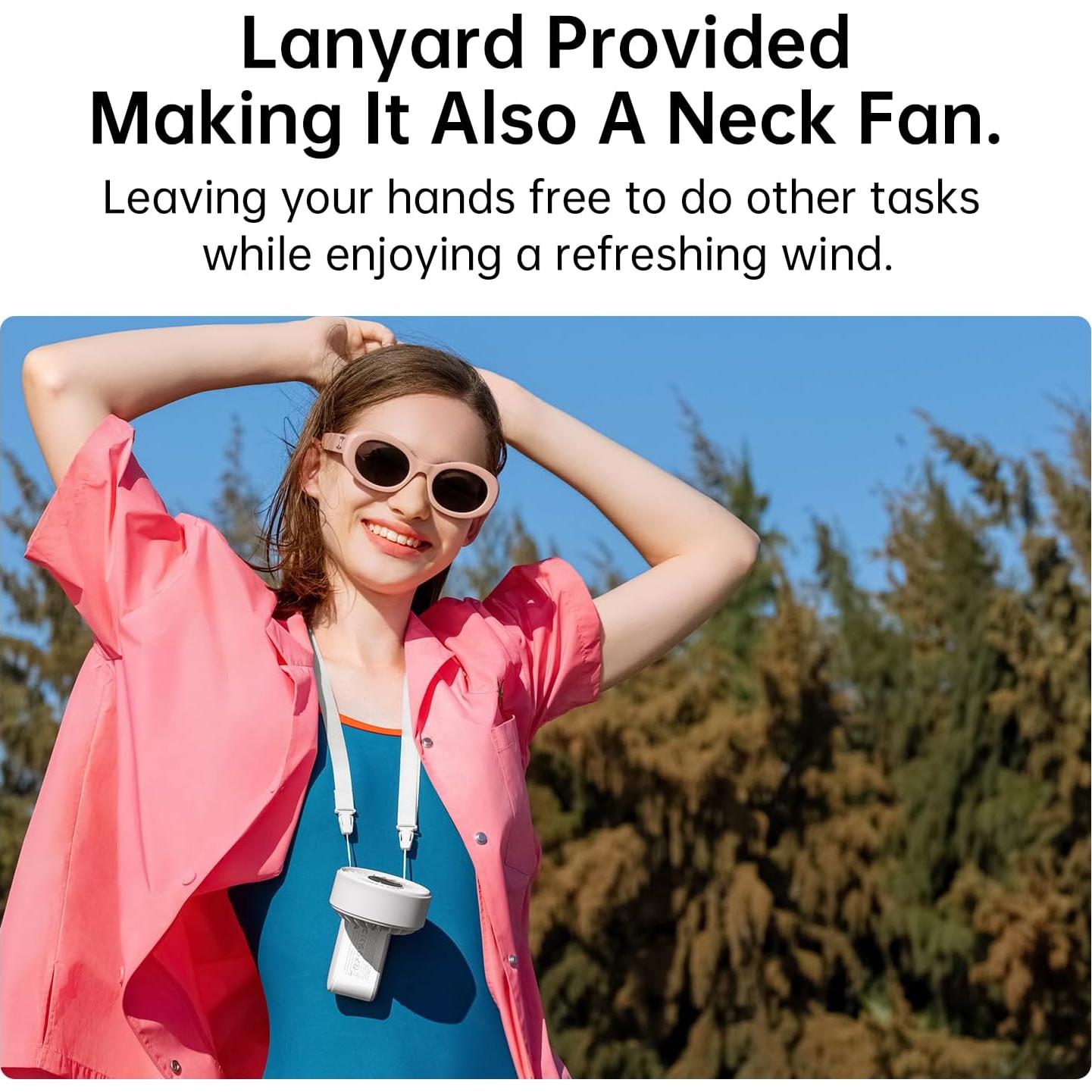 Ventilador de Mano JISULIFE Life7 3600mAh 5 Velocidades Gris