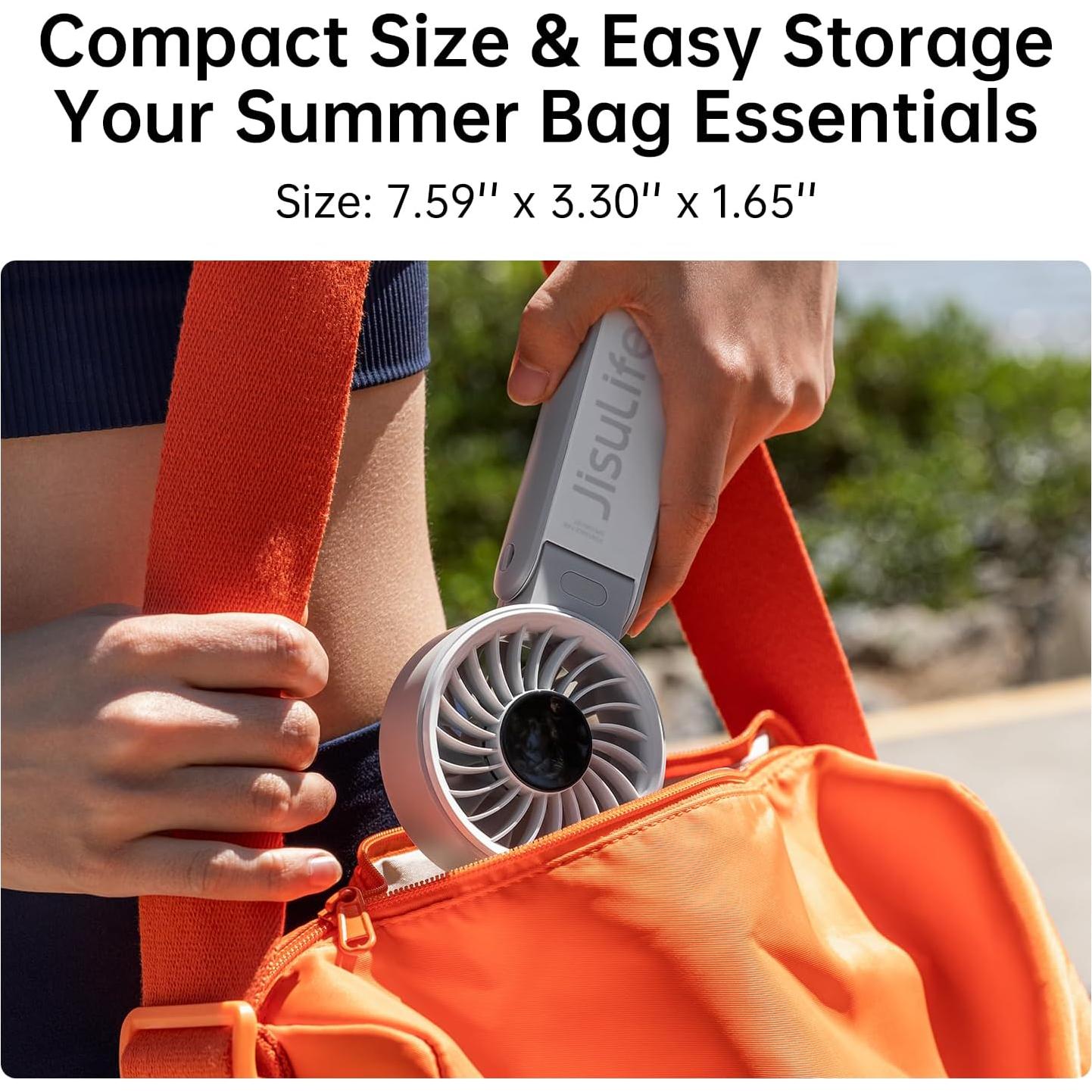 Ventilador de Mano JISULIFE Life7 3600mAh 5 Velocidades Gris