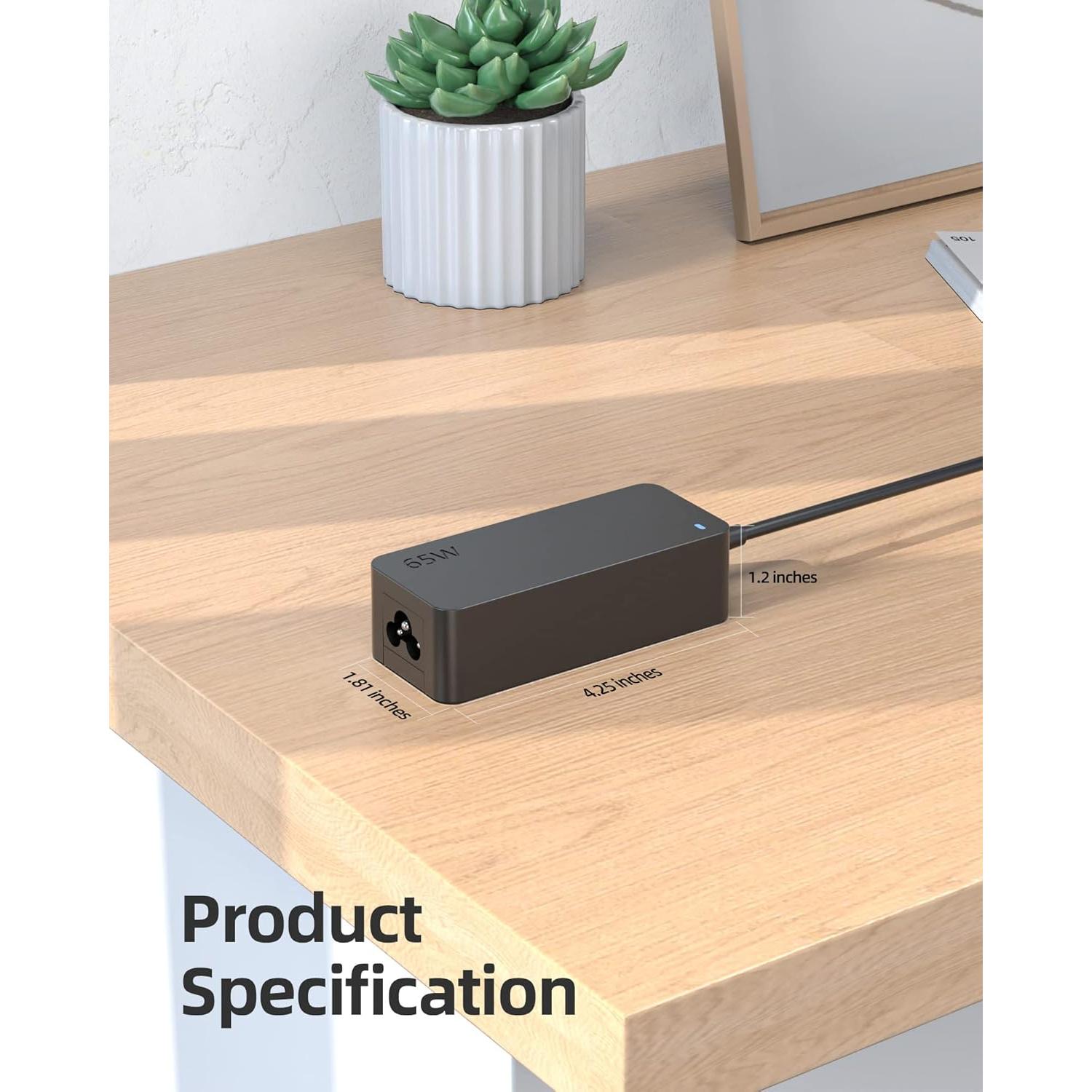 Cargador Rápido USB-C 65W NICPOWER para HP Elitebook