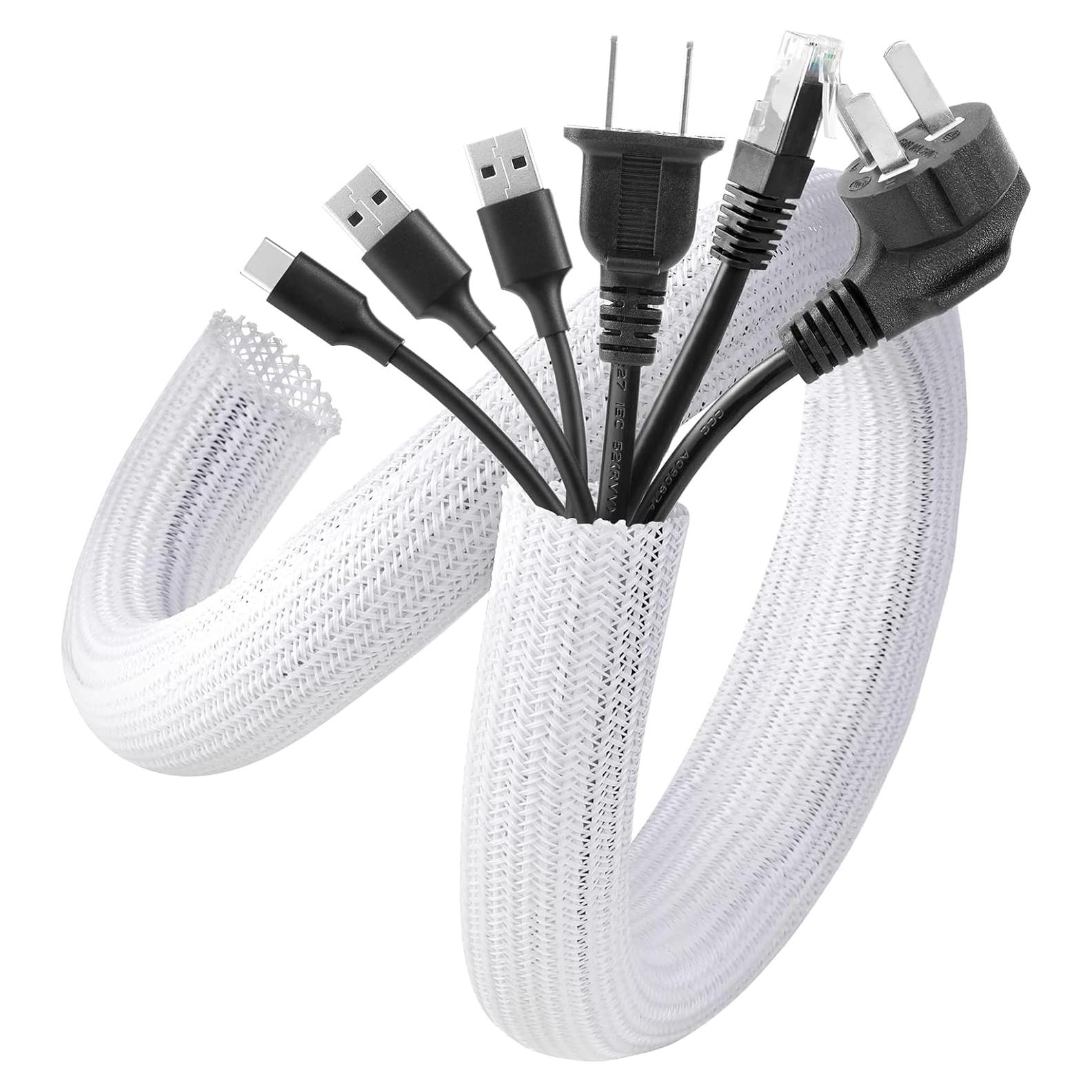 Cubierta de Cable AGPTEK 2x152,4cm Blanca Organizador