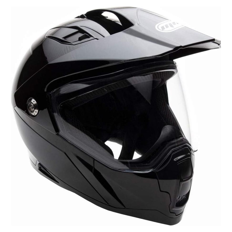Casco MMG Tormenta Off Road Doble Deporte XL Negro Brillante