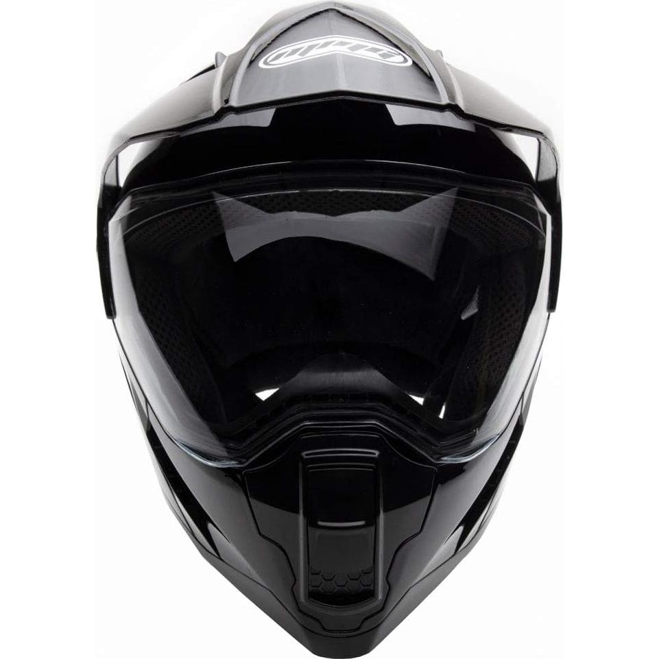 Casco MMG Tormenta Off Road Doble Deporte XL Negro Brillante