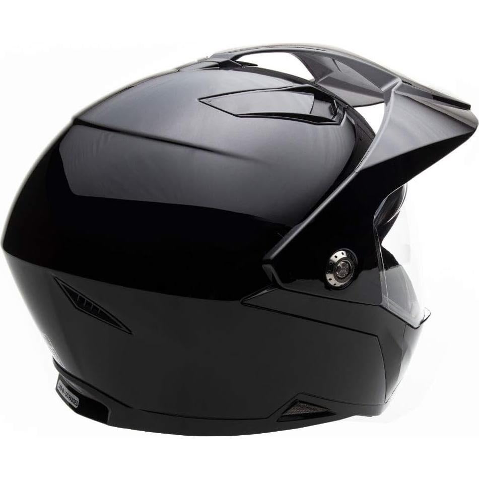 Casco MMG Tormenta Off Road Doble Deporte XL Negro Brillante