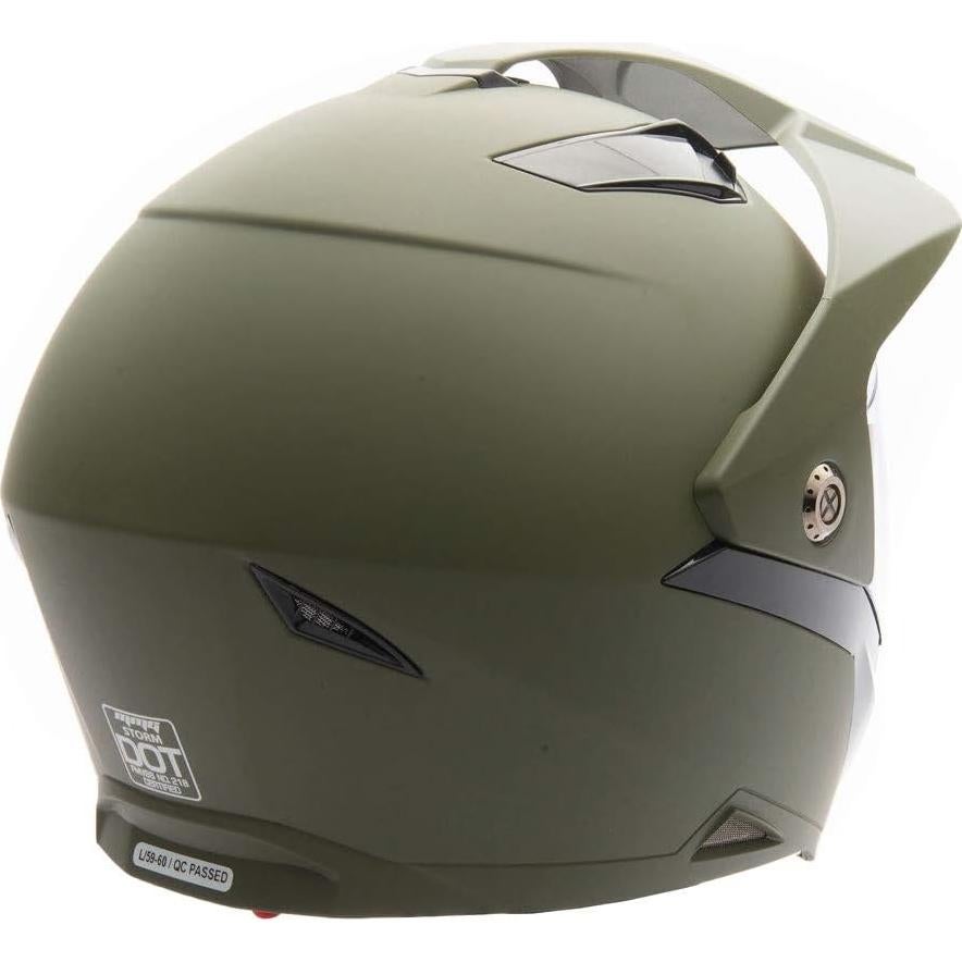 Casco Doble Deporte MMG Tormenta Verde Mediano