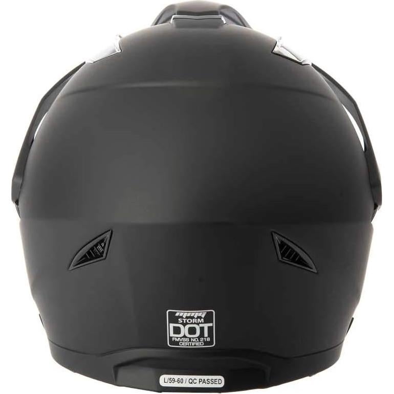 Casco MMG Tormenta Dual Sport Motocicleta Mediano Negro