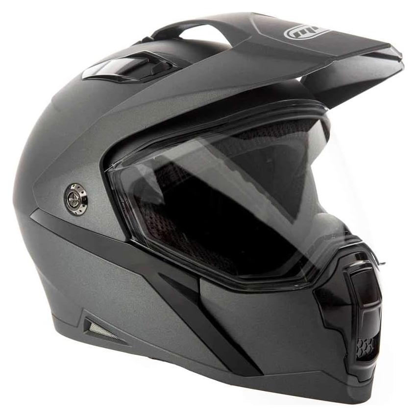 Casco MMG STORM Dual Sport Motocicleta Mediano Gris Mate