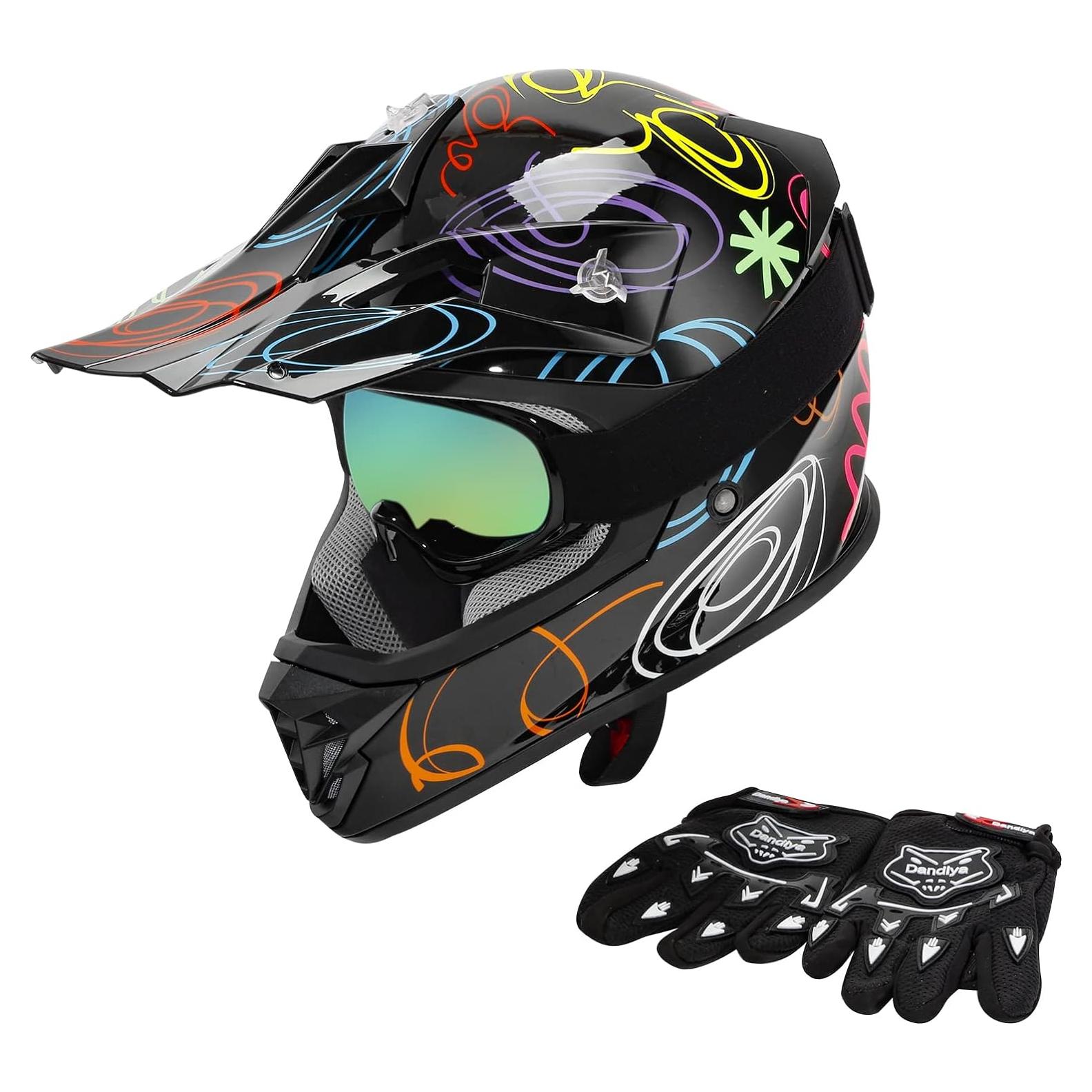 Casco Integral SLMOTO Juvenil Graffiti ATV Motocicleta