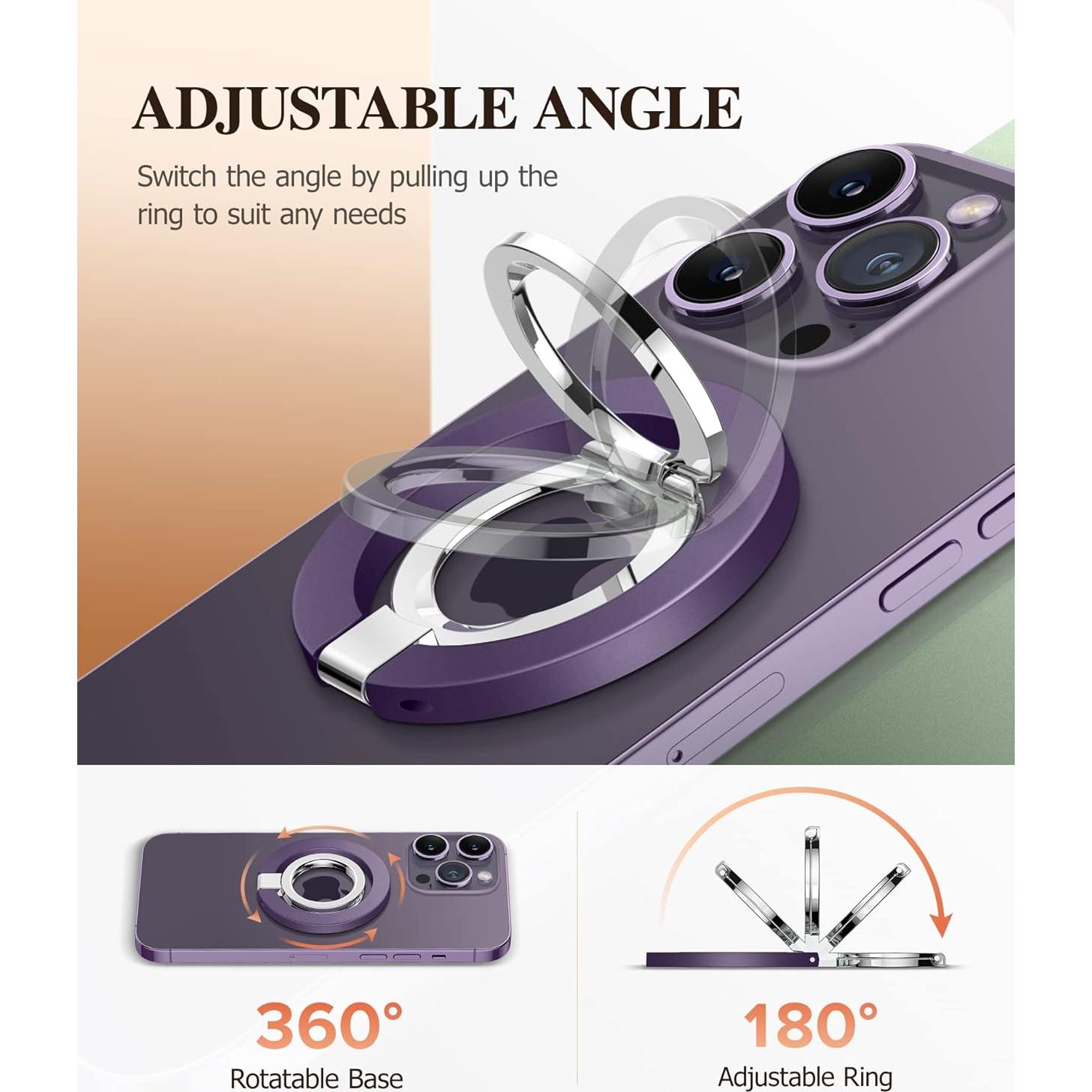 Soporte Magnético GVIEWIN para iPhone 16/15/14/13/12 Púrpura