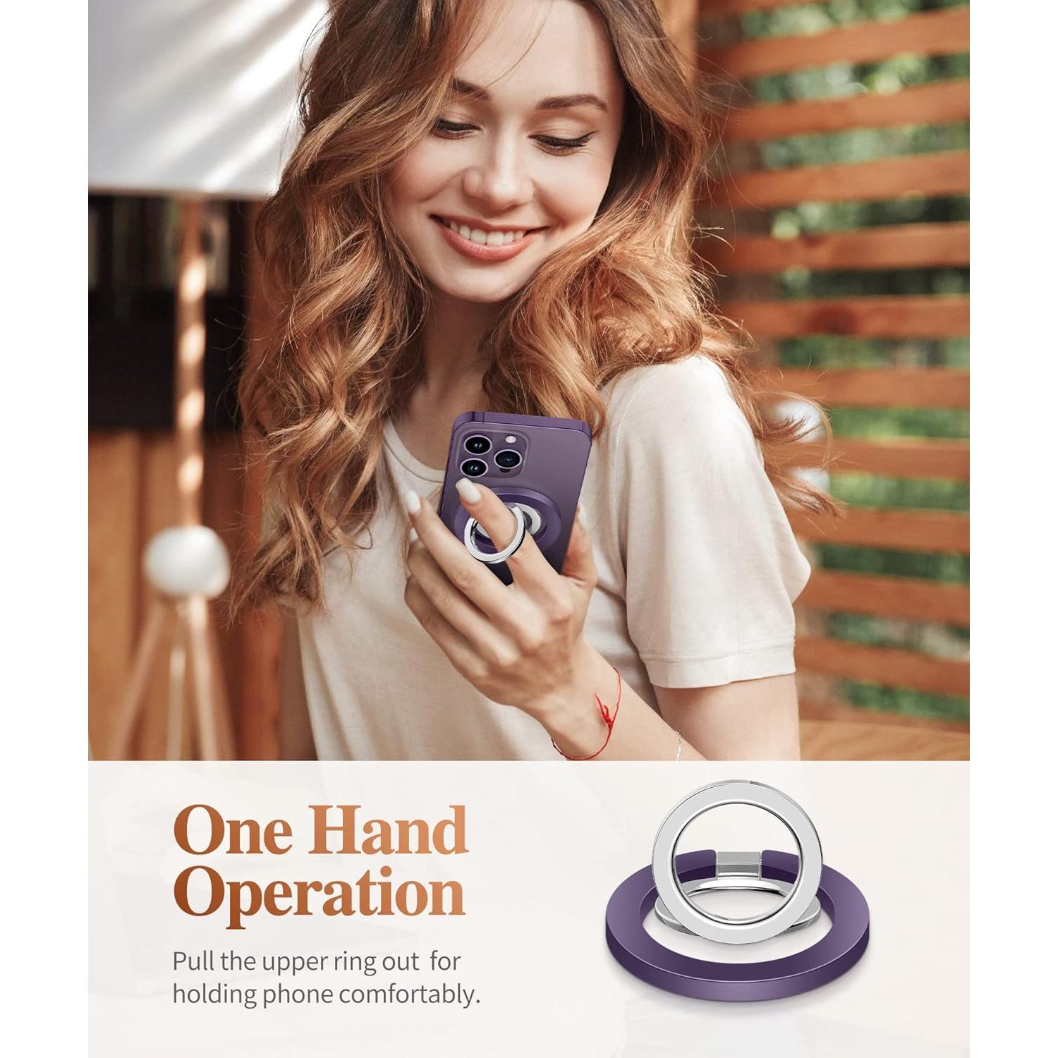 Soporte Magnético GVIEWIN para iPhone 16/15/14/13/12 Púrpura