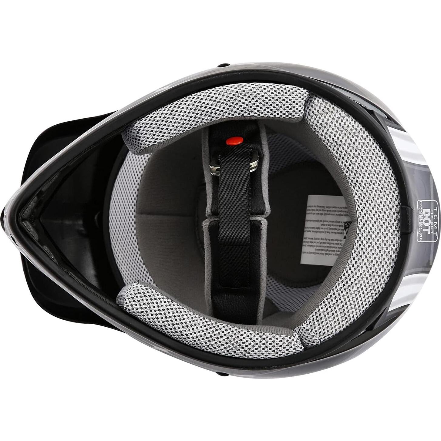 Casco SLMOTO Motocross Juvenil X-Grande Araña Negra