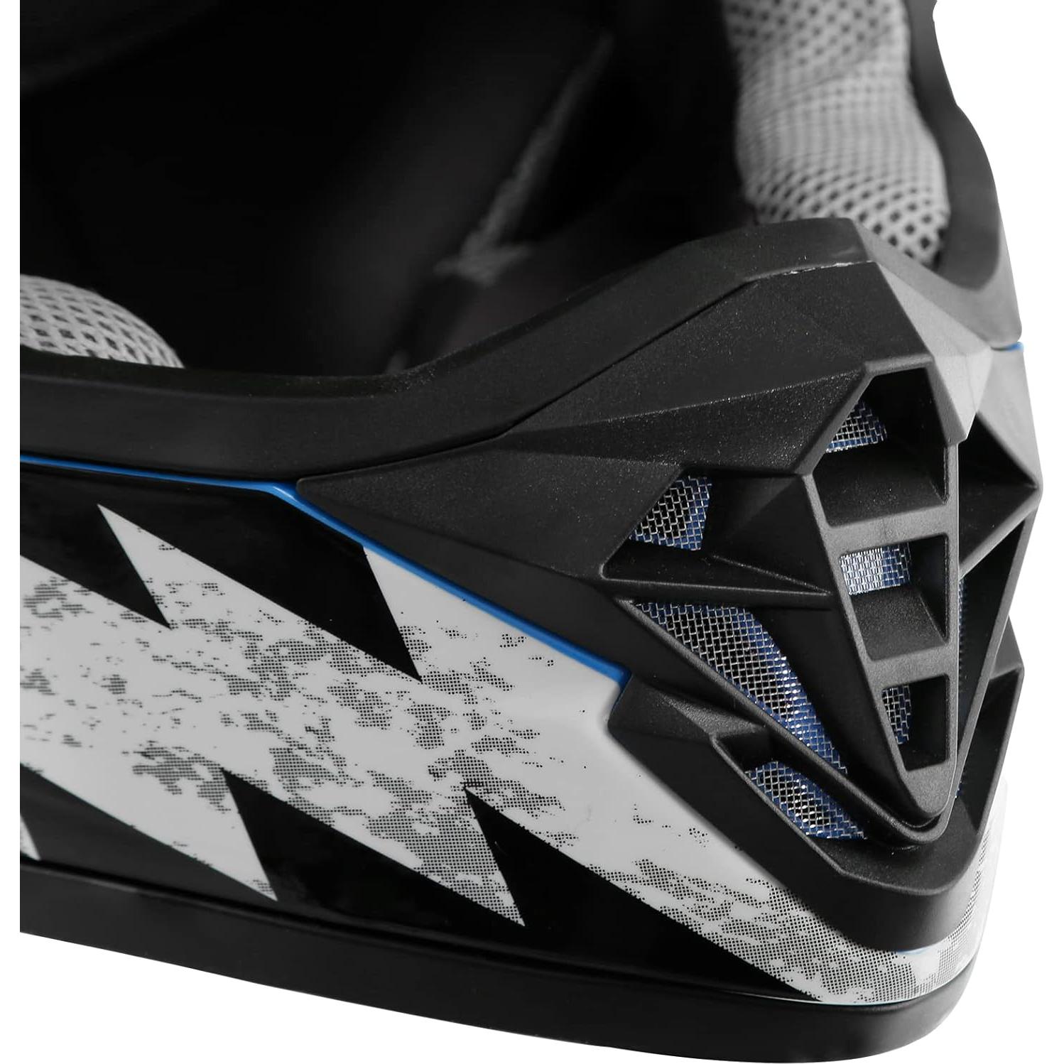 Casco SLMOTO Juvenil X-Grande Estrella Azul para Motocicleta