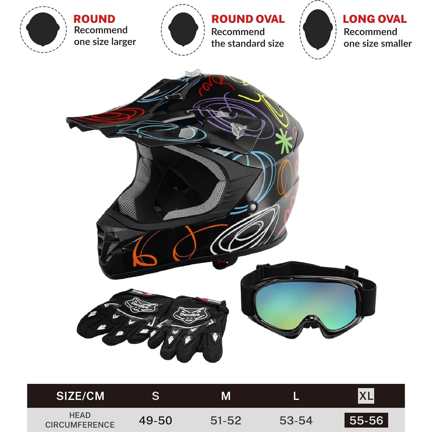 Casco SLMOTO Juvenil X-Large Graffiti para Motocicleta