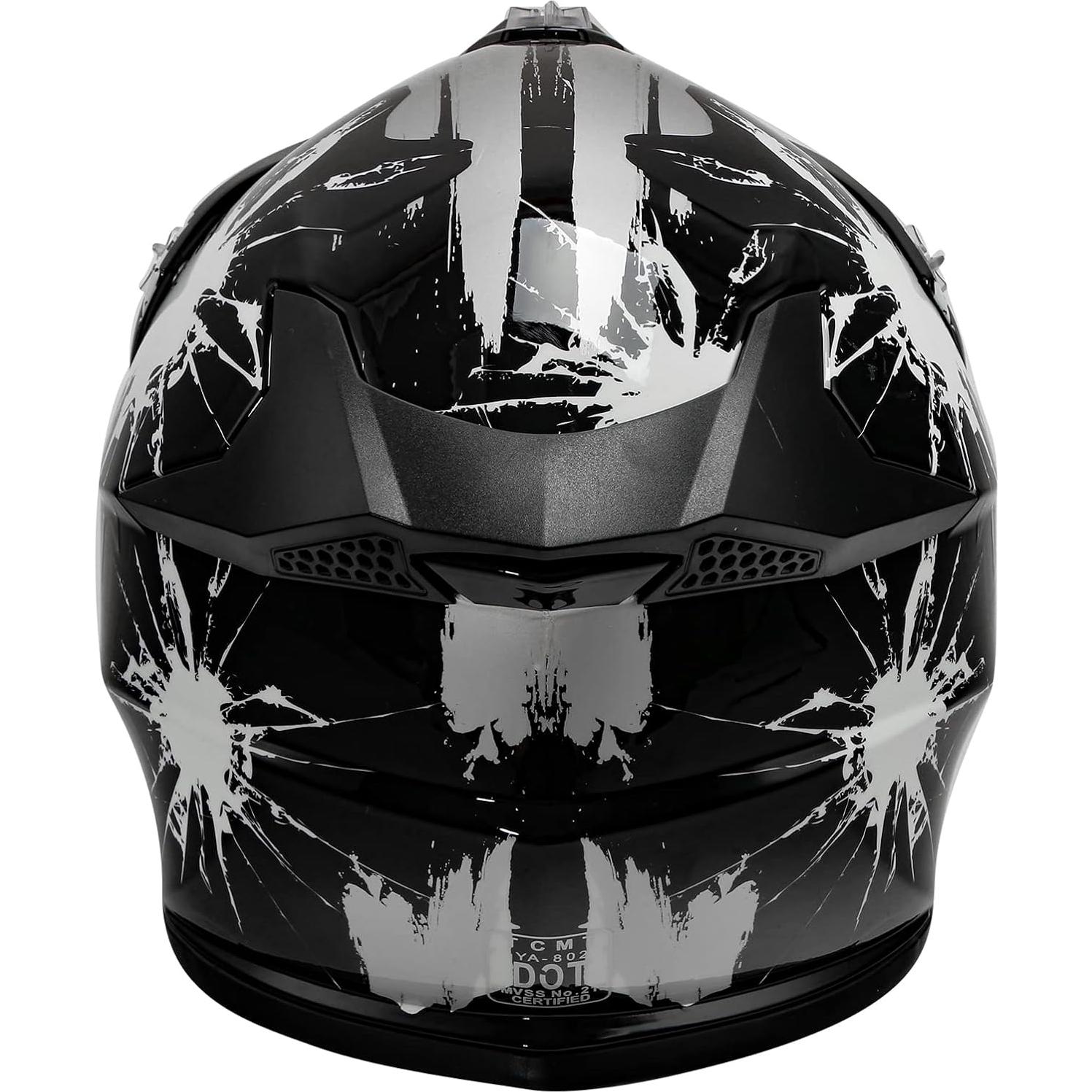 Casco Motocross SLMOTO Juvenil X-Large Ventilación Blanco