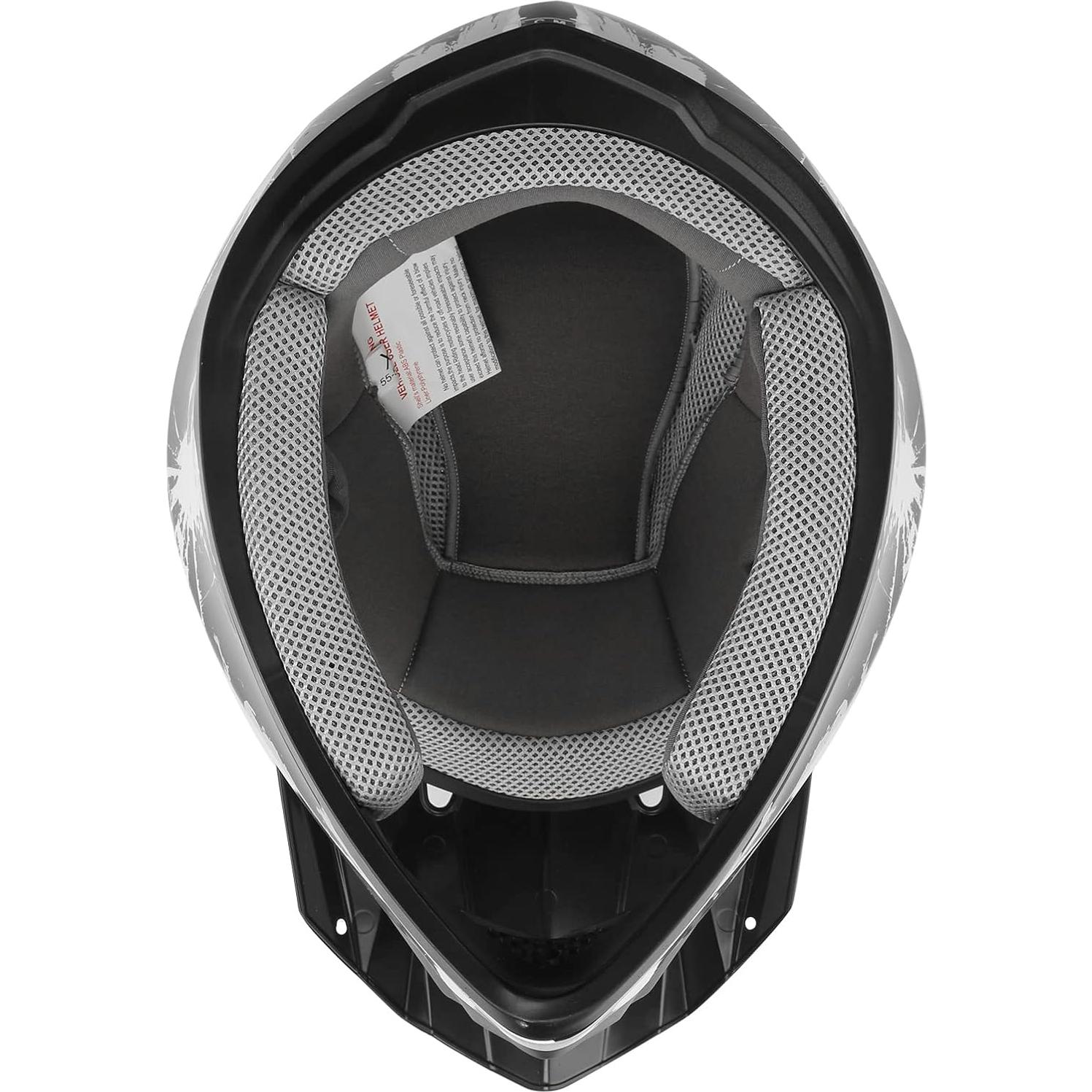 Casco Motocross SLMOTO Juvenil X-Large Ventilación Blanco