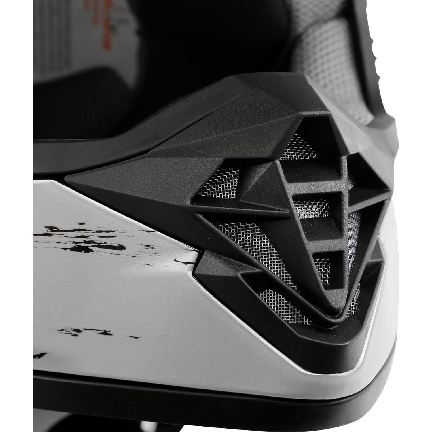 Casco Motocross SLMOTO Juvenil X-Large Ventilación Blanco