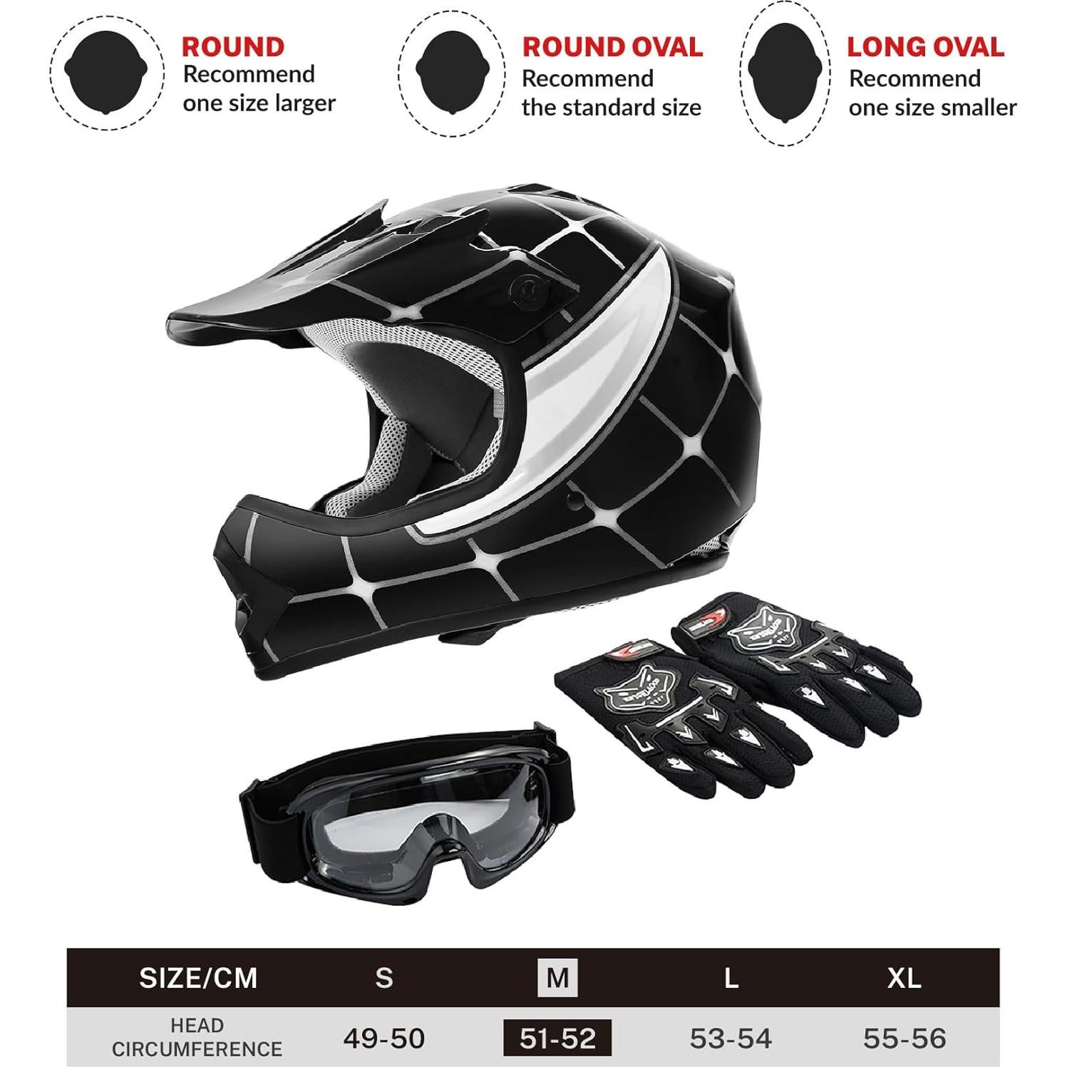 Casco SLMOTO Juvenil Mediano Offroad para Niños