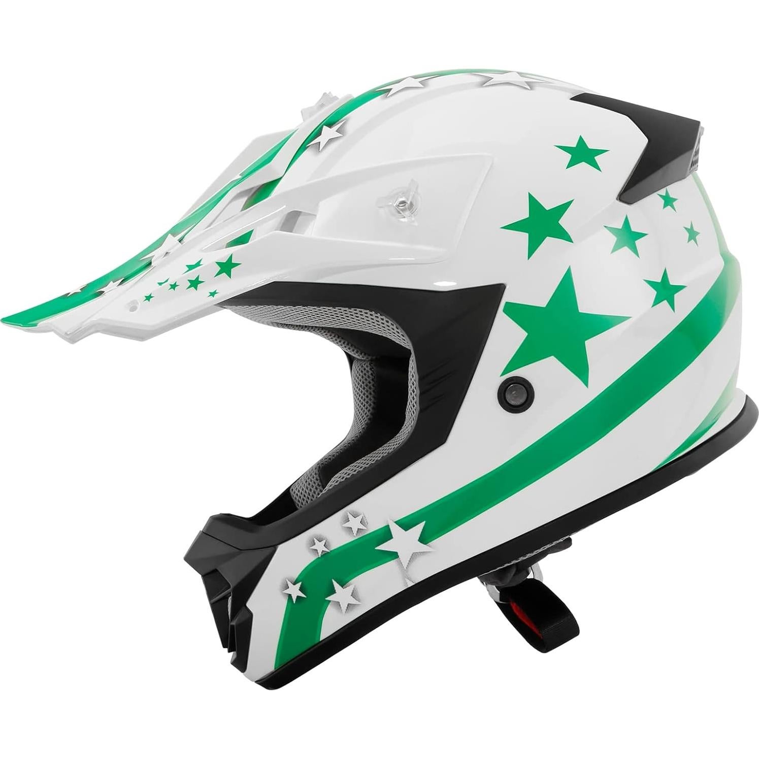 Casco SLMOTO Juvenil ATV Estrella Verde Integral 49,5 cm