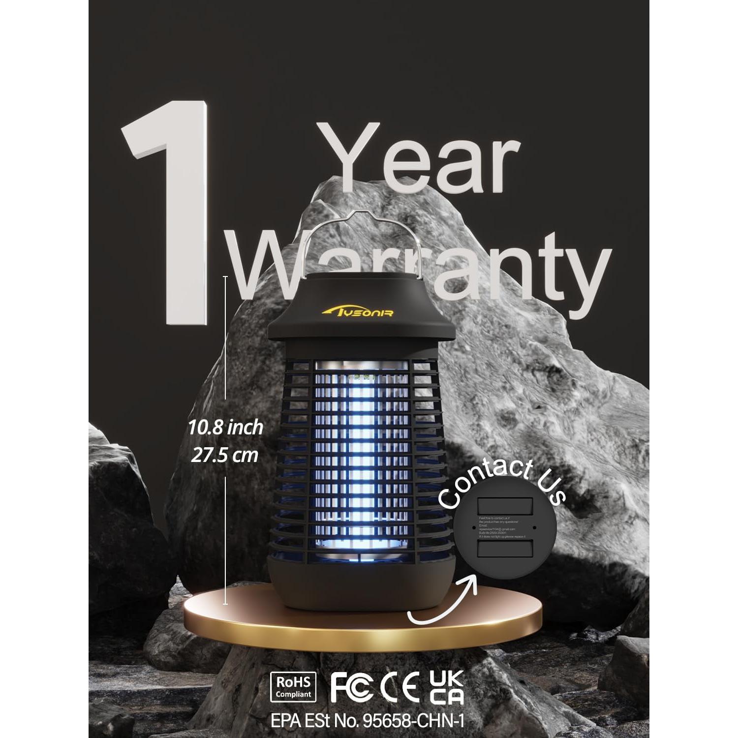 Zapper Eléctrico Tysonir NLZQ-1 para Mosquitos y Moscas