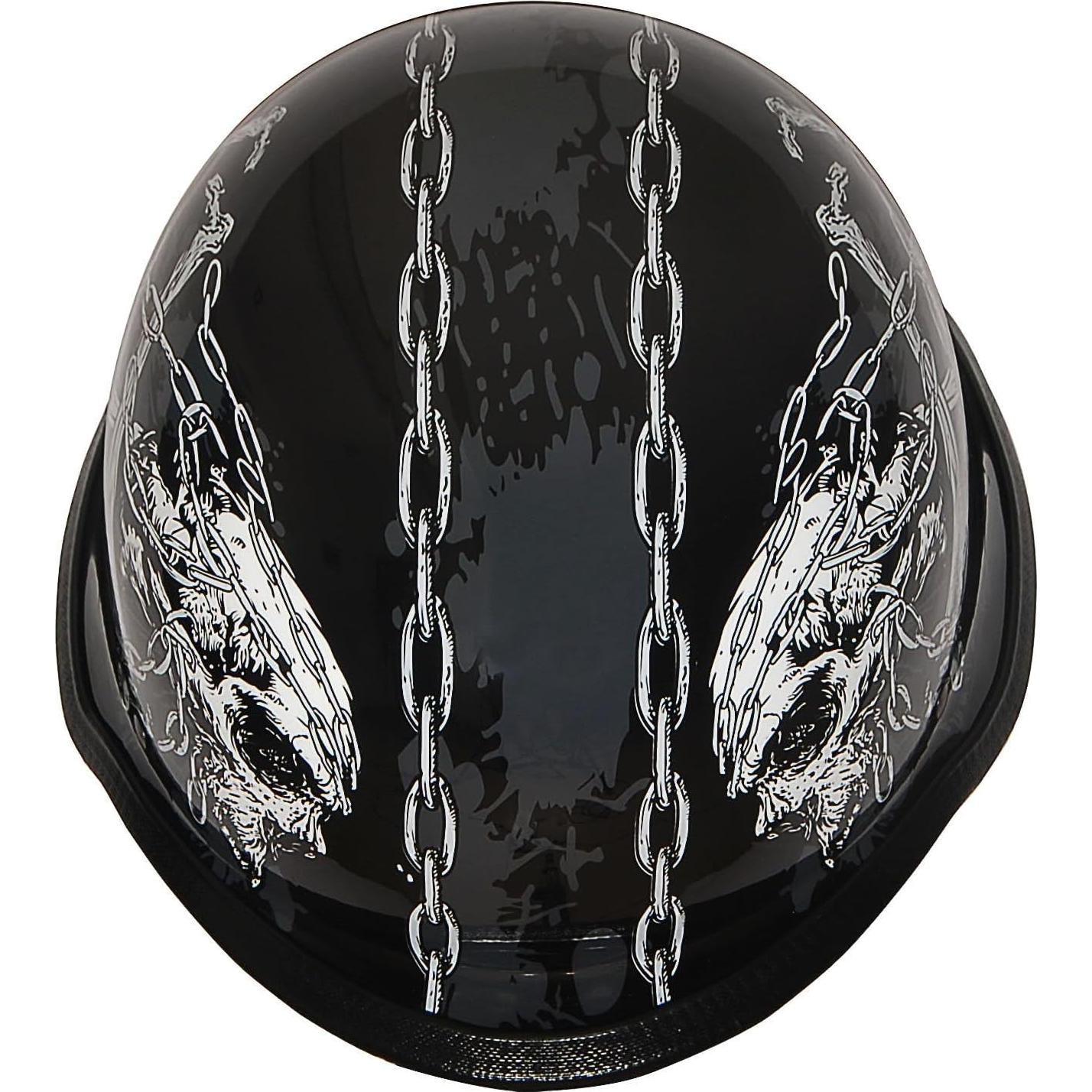 Casco 1Storm Novelty Half Face S 55-56 cm Cadena Calavera