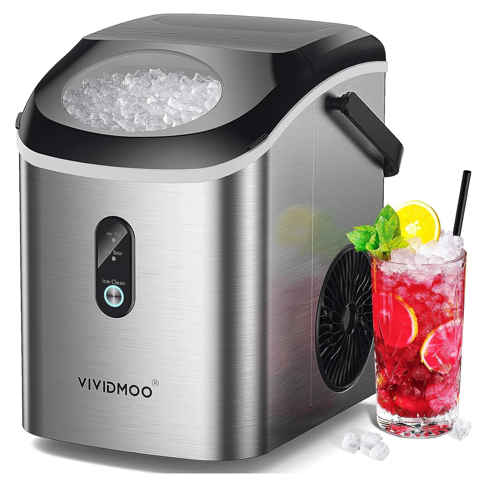 Máquina de Hielo Nugget VIVIDMOO 15,42 kg Autolimpiante