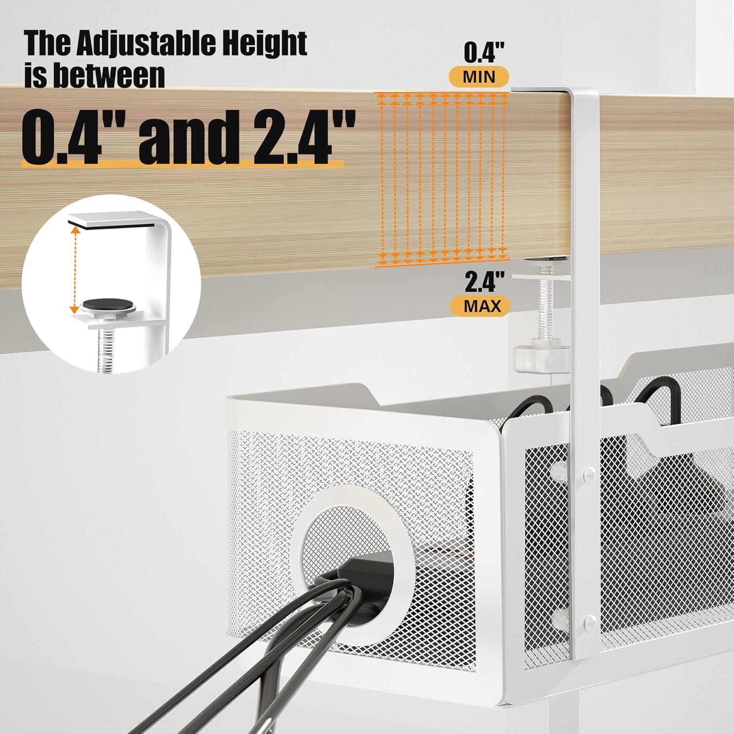 Bandeja de gestión de cables Cinati blanca 34x11 cm