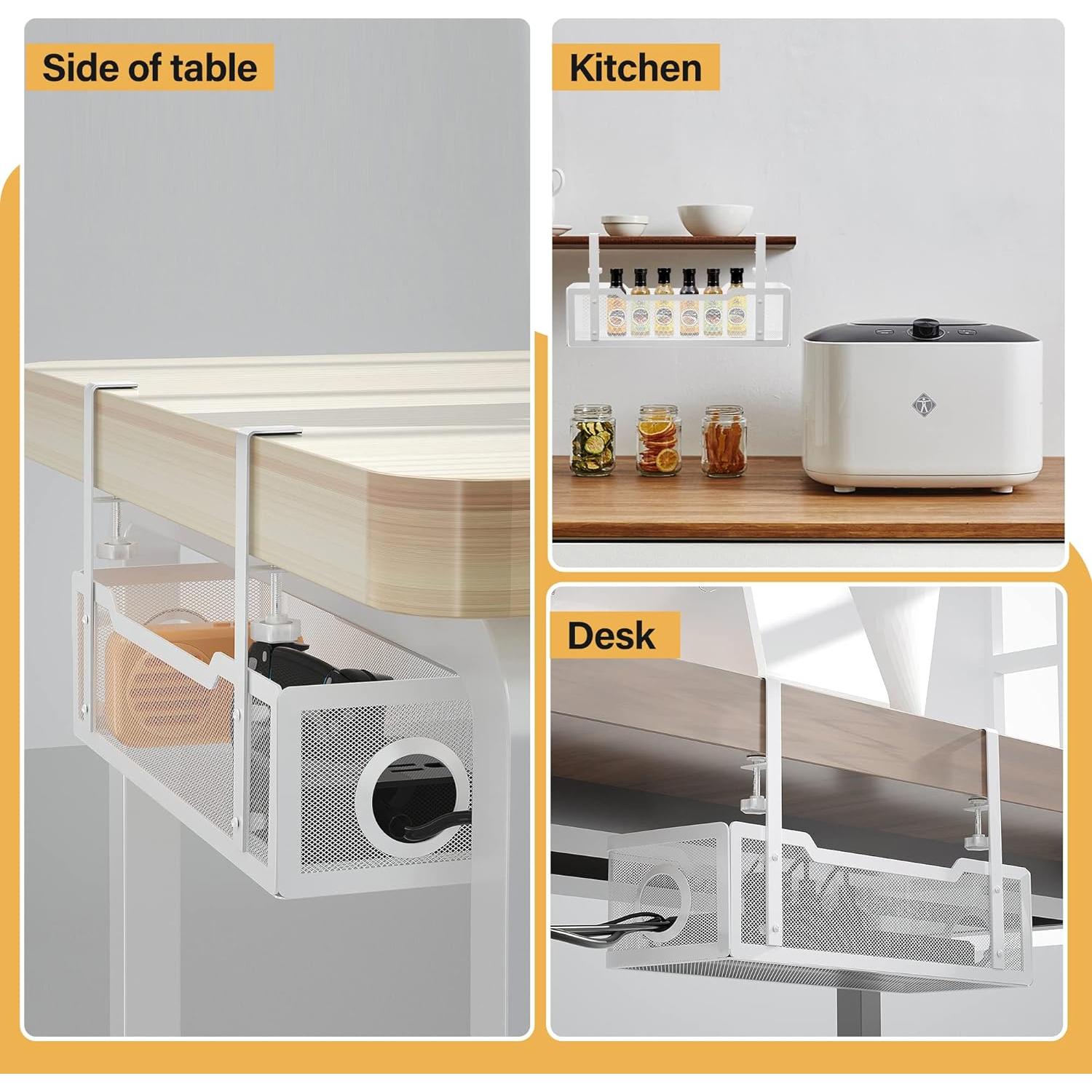 Bandeja de gestión de cables Cinati blanca 34x11 cm