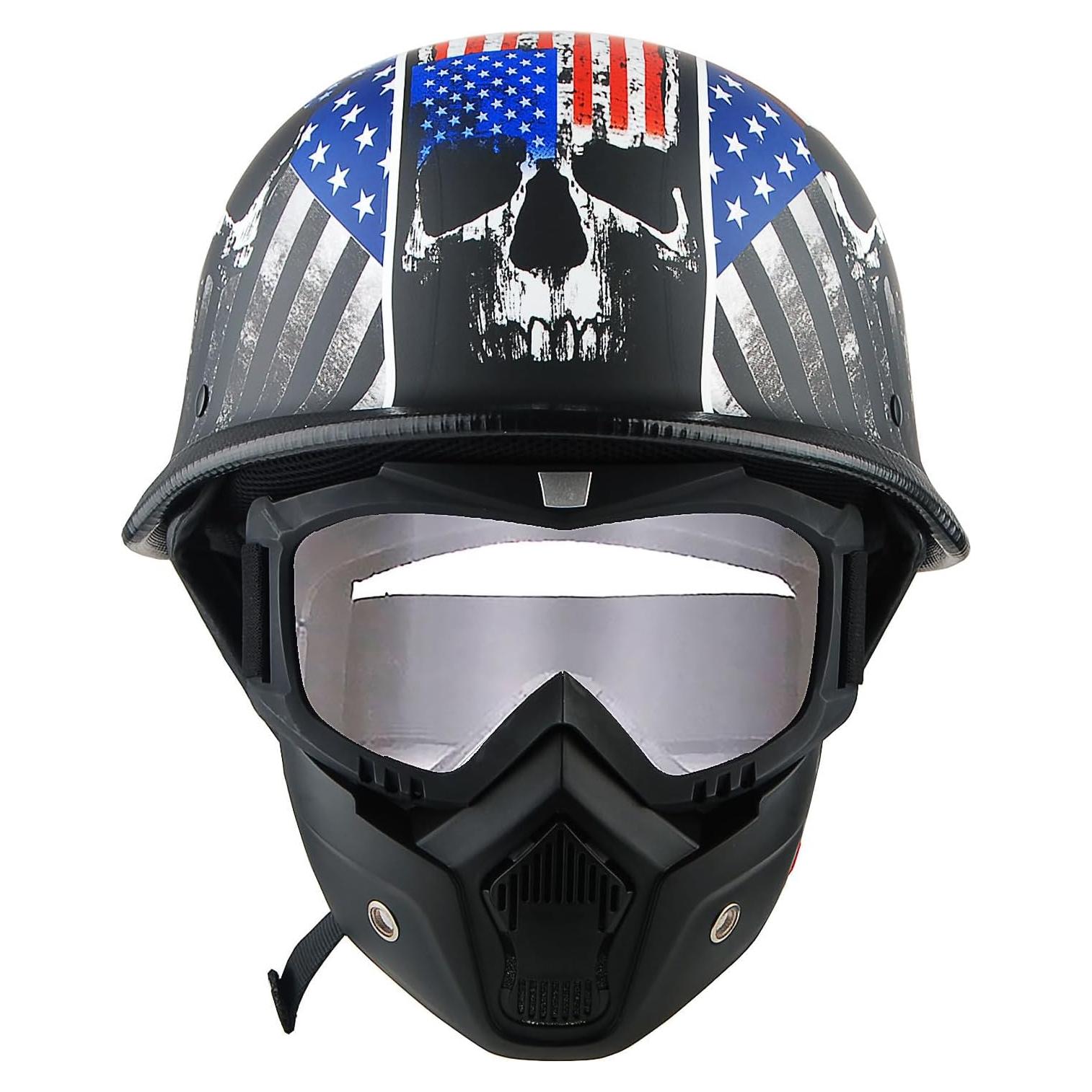 Casco 1Storm HKY602 Pequeño Cadena de Calavera con Gafas