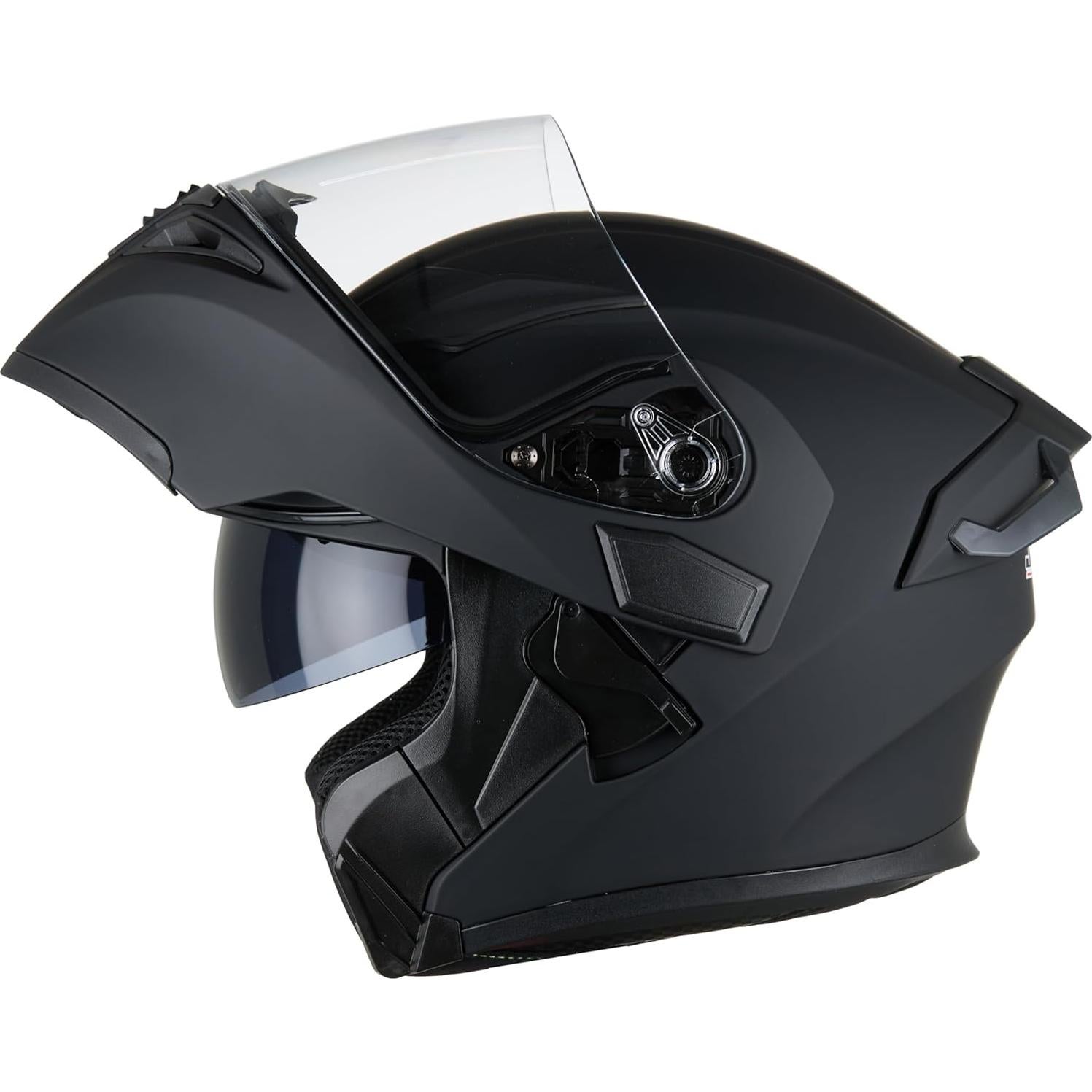 Casco de Moto Modular Oubaiya 991 Doble Visor XL Negro Mate