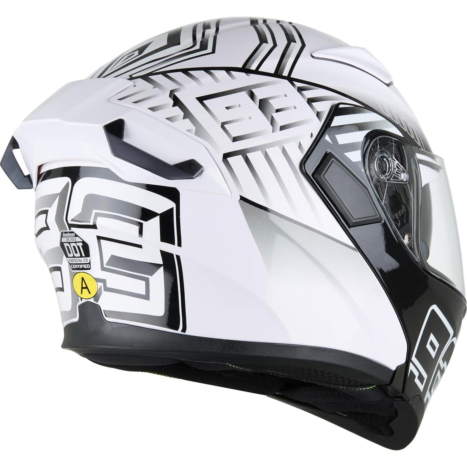 Casco Modular Abatible DOT 991 Blanco XXL con Doble Visor