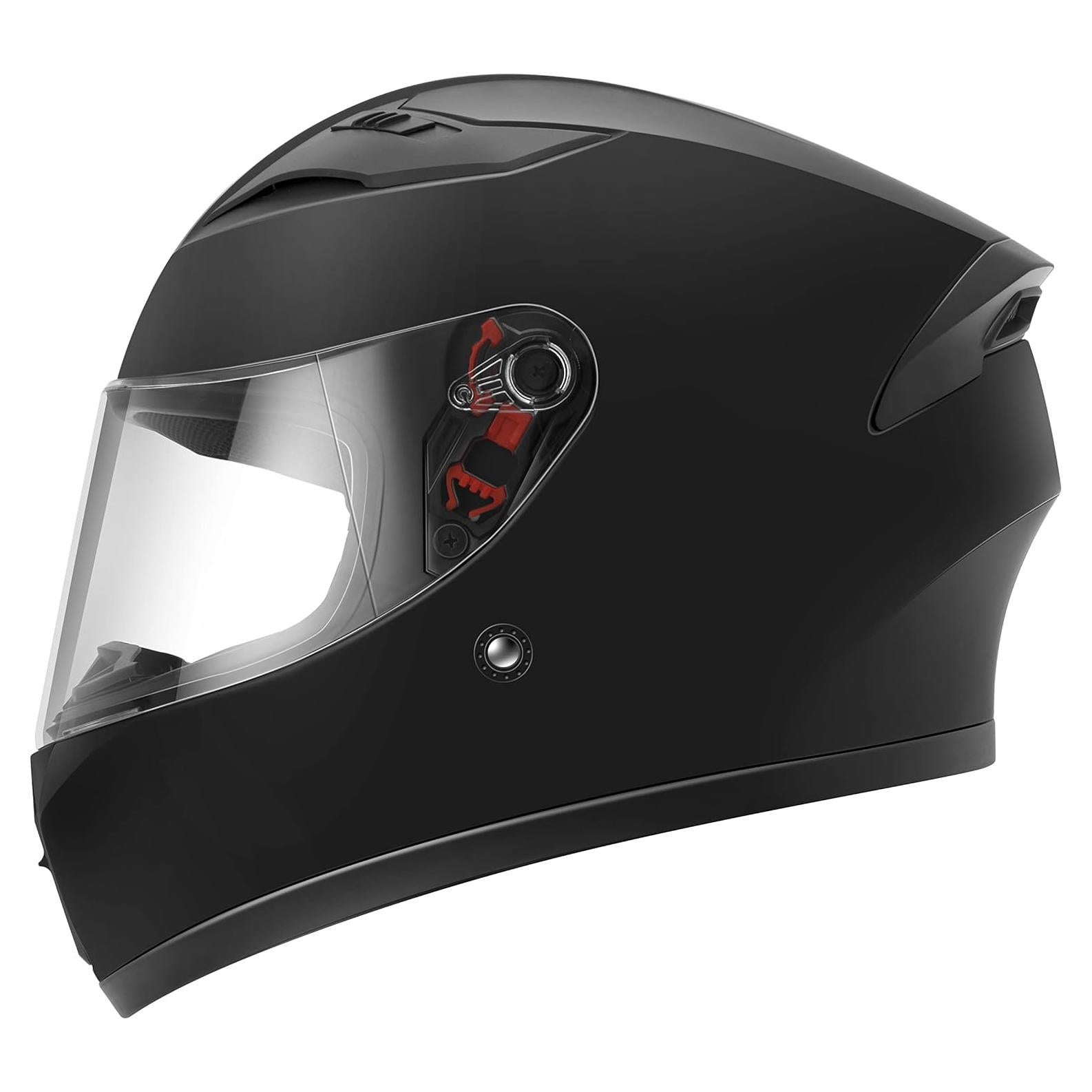YEMA Casco de Moto Integral YM-832 Negro Mate Unisex