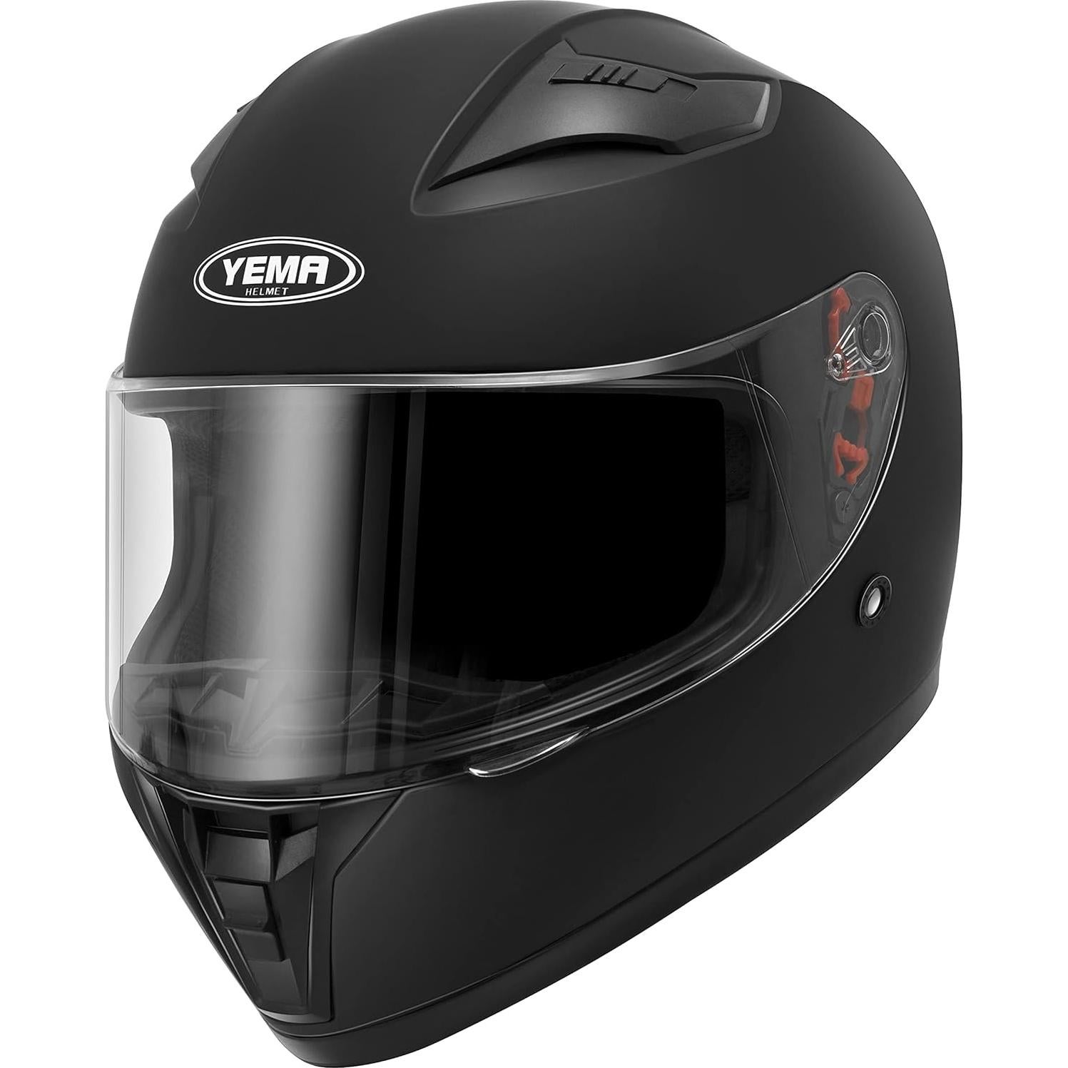 YEMA Casco de Moto Integral YM-832 Negro Mate Unisex