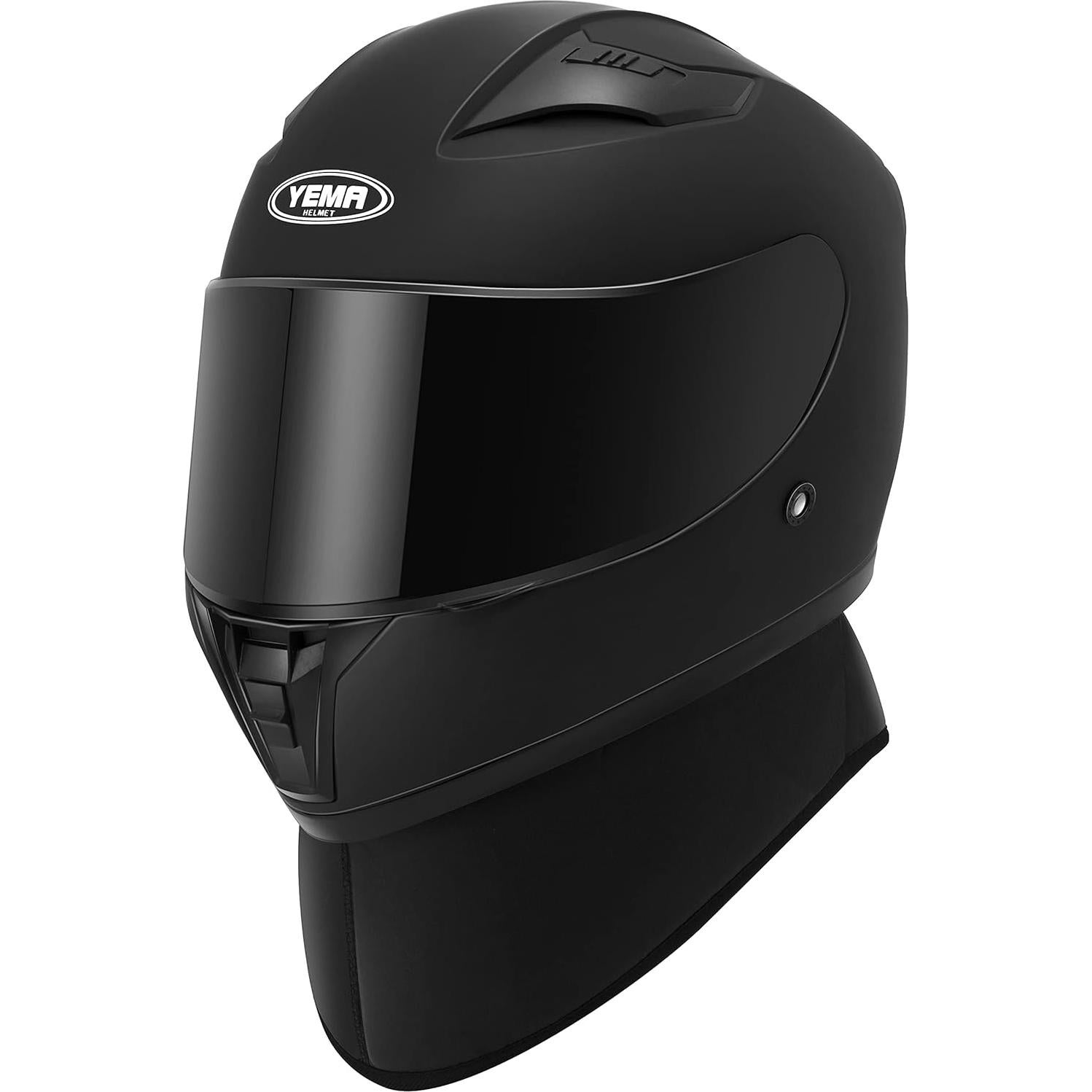 YEMA Casco de Moto Integral YM-832 Negro Mate Unisex