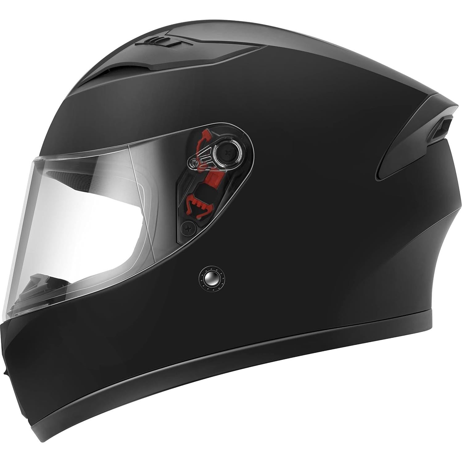 YEMA Casco de Moto Integral YM-832 Negro Mate Unisex