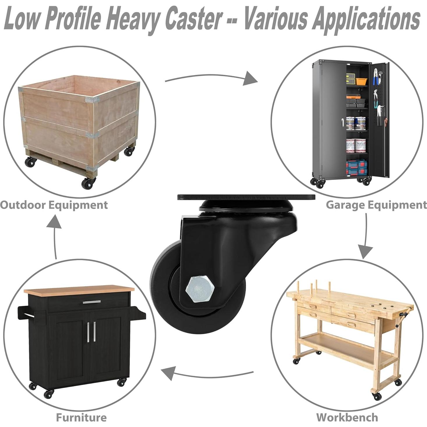 Ruedas Giratorias Finnhomy 5 cm Set 4 Alta Resistencia