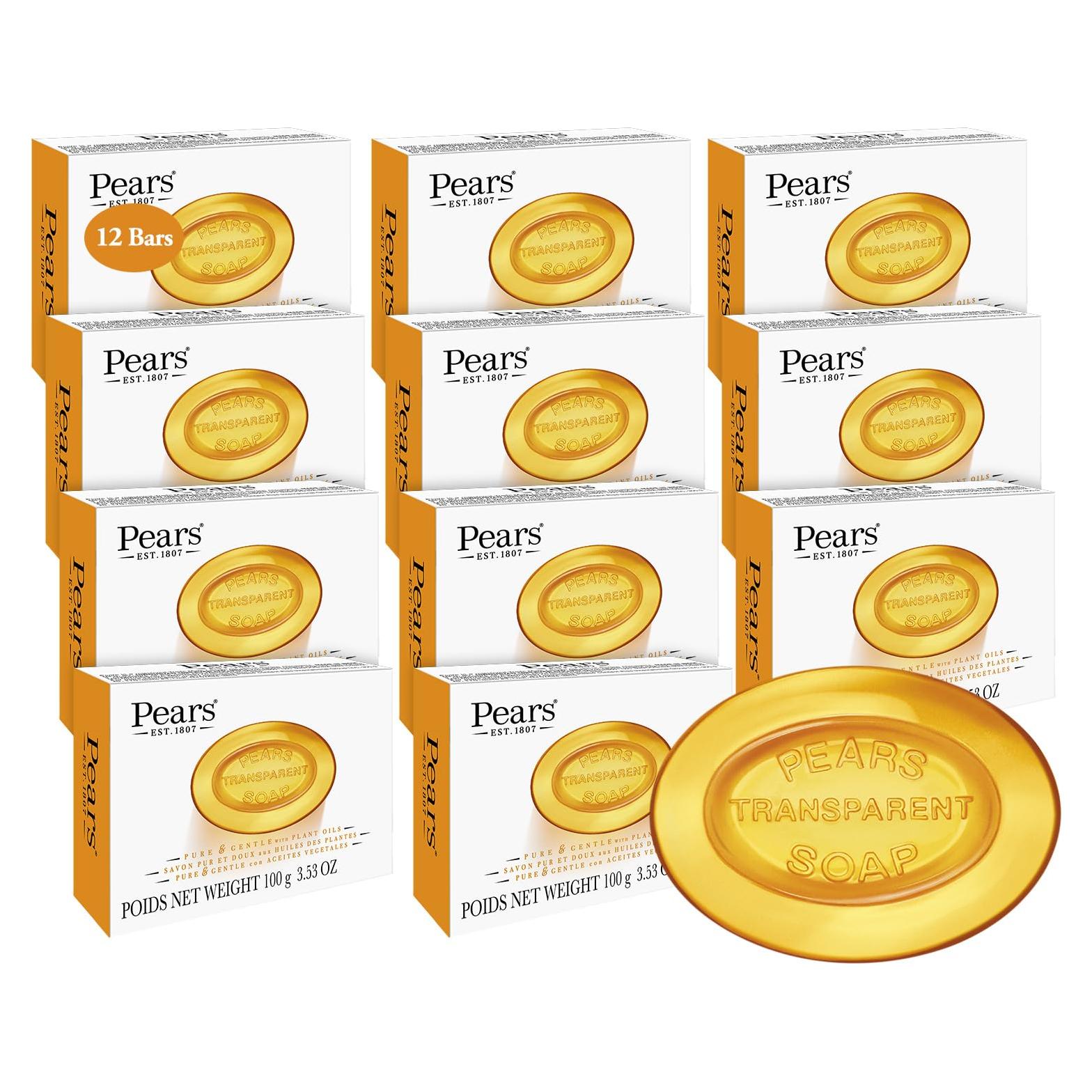 Jabón Pears de Glicerina Ámbar 100g - Paquete de 12 Unidades