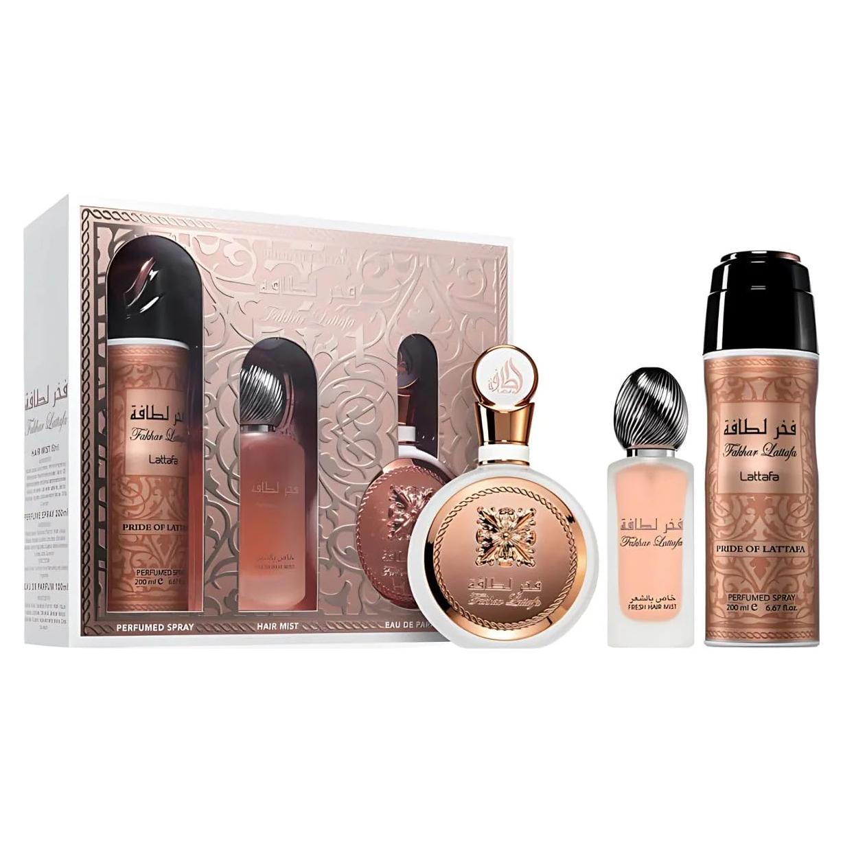 Conjunto de Fragancia Lattafa Fakhar para Mujeres 350 ml