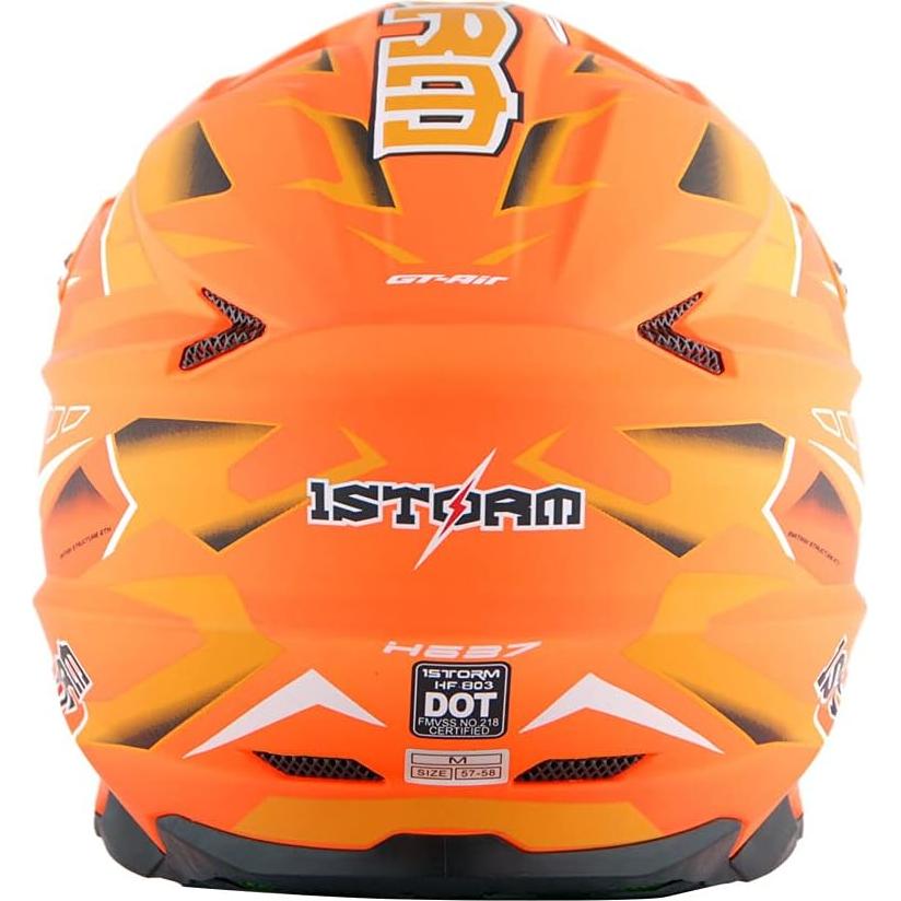 Casco 1Storm HF803 Motocross Adulto Negro Mate 53-54 cm