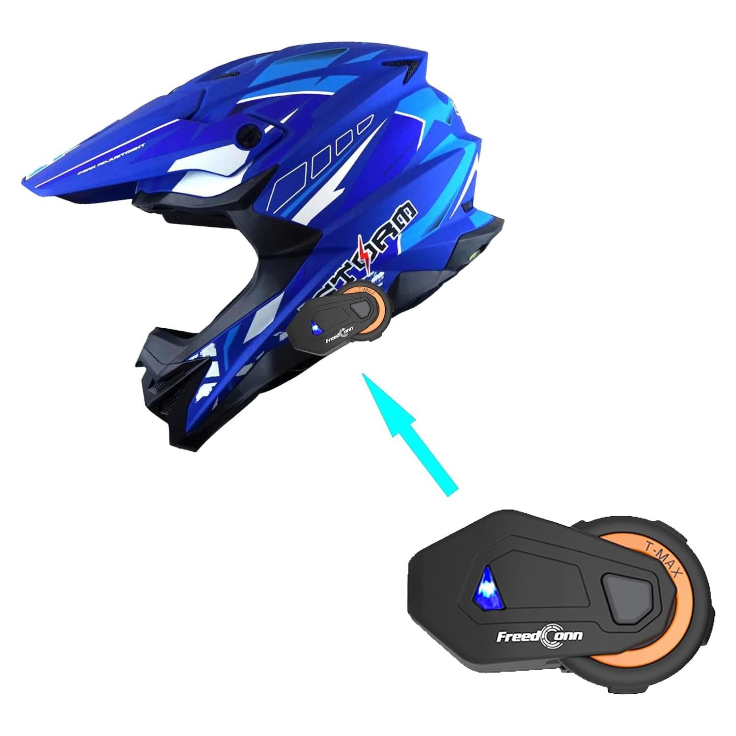 Casco 1Storm HF803 Motocross Adulto Negro Mate S